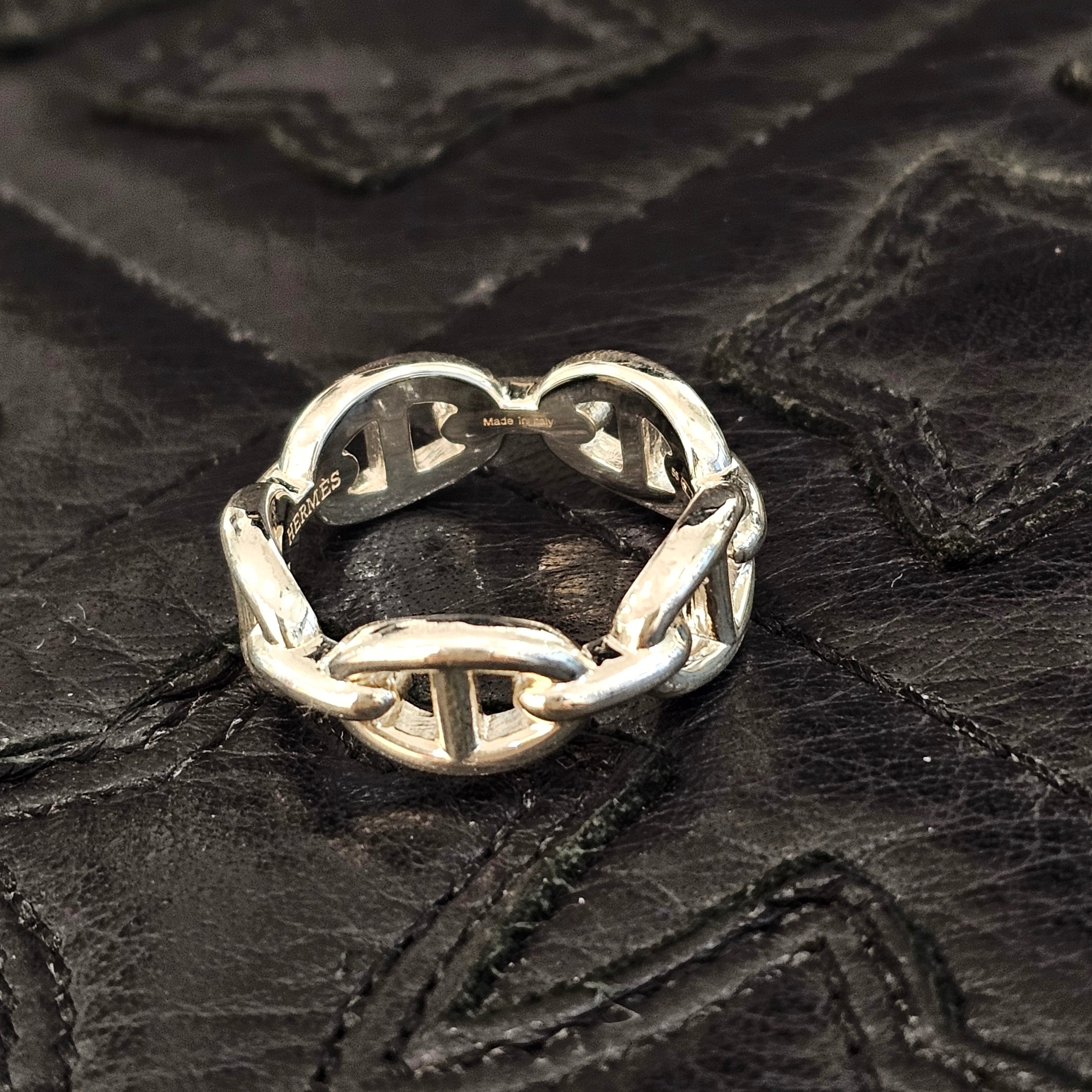 HERMES Ag925 Chaine d’Ancre Enchainee PM Ring Size 15号 エルメス Ag925 シェーヌダンクル アンシェネ PM リング サイズ15号