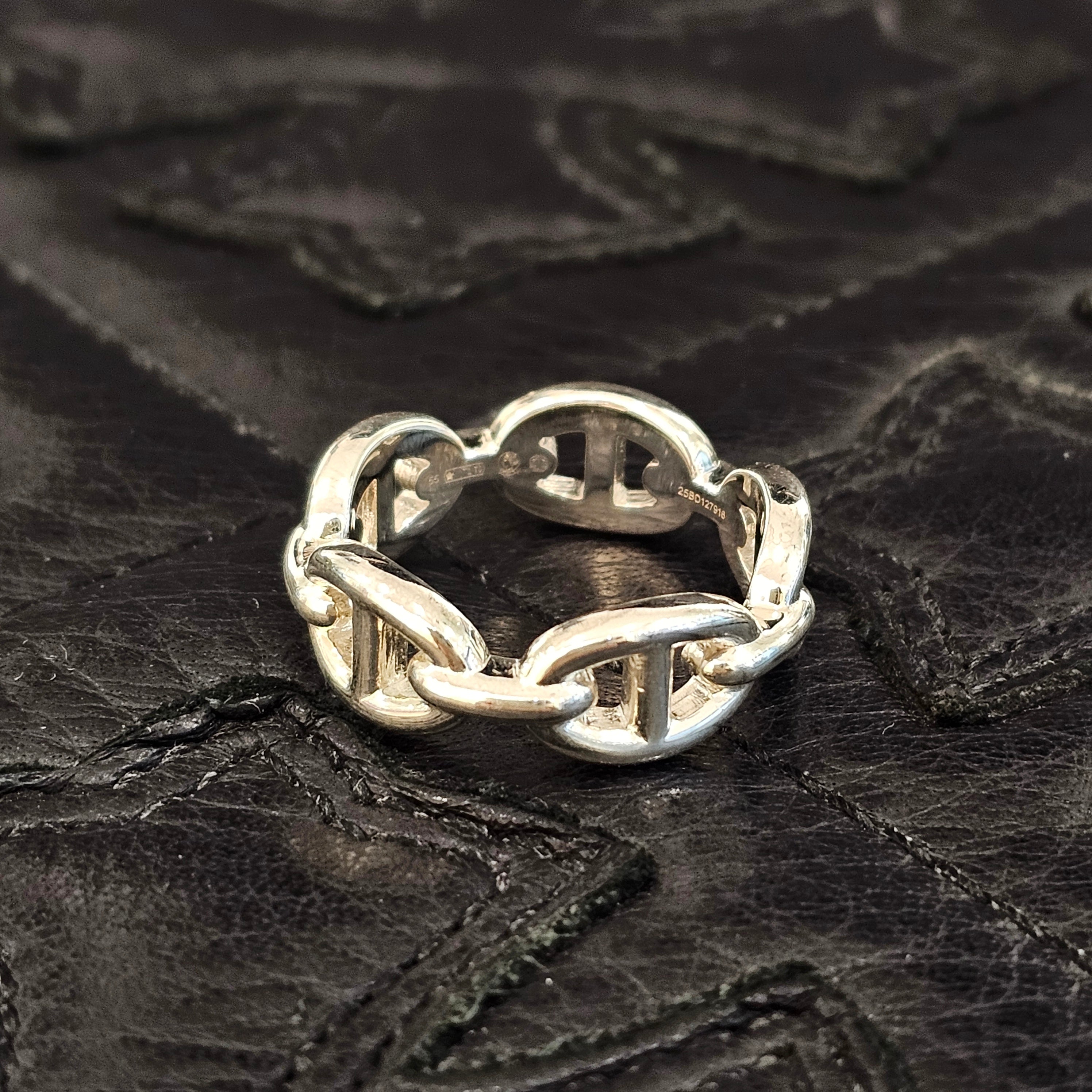 HERMES Ag925 Chaine d’Ancre Enchainee PM Ring Size 15号 エルメス Ag925 シェーヌダンクル アンシェネ PM リング サイズ15号