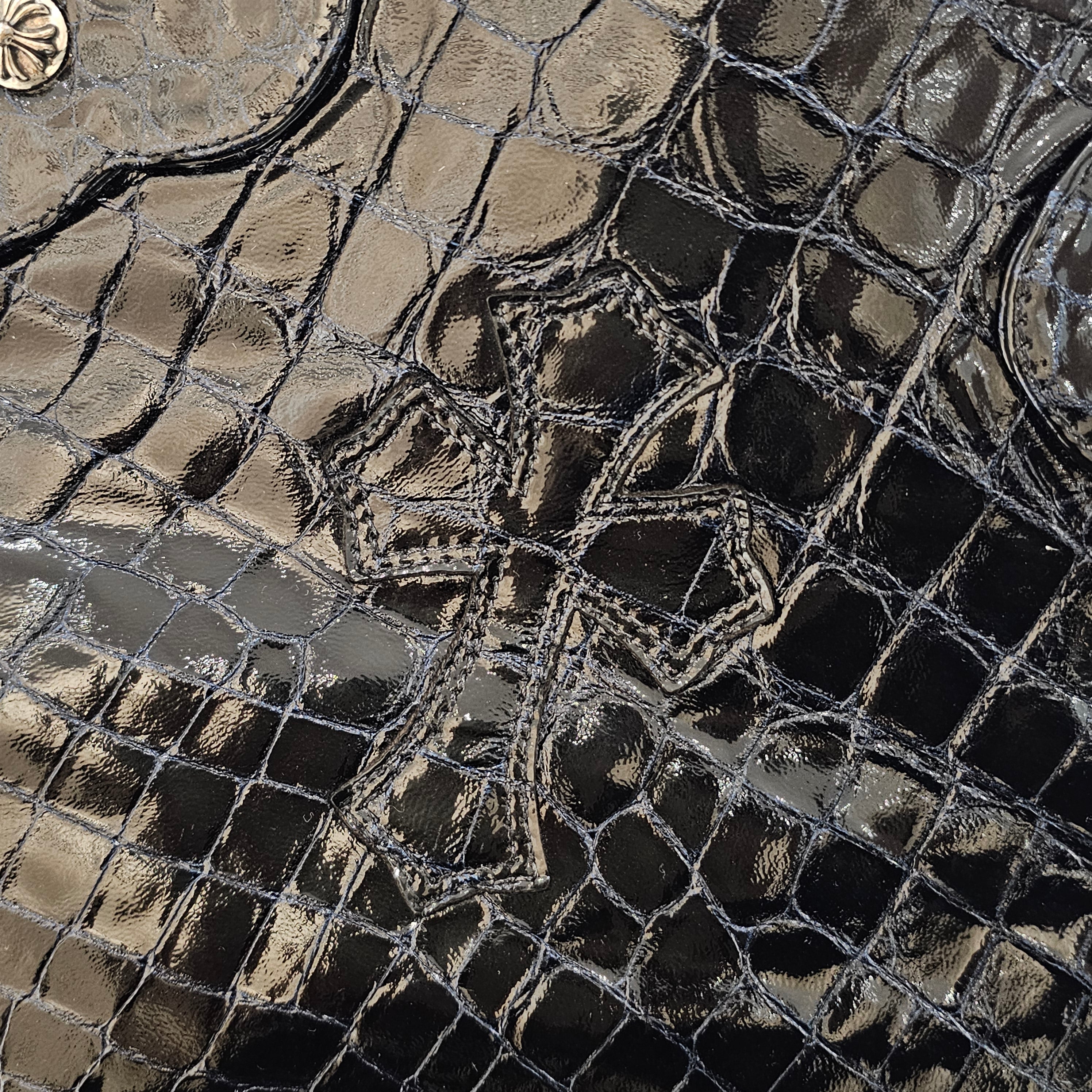 CHROME HEARTS FS Alligator Patent Leather Cross Patch Tote Bag クロムハーツ FS アリゲーター パテントレザー クロスパッチ トートバッグ