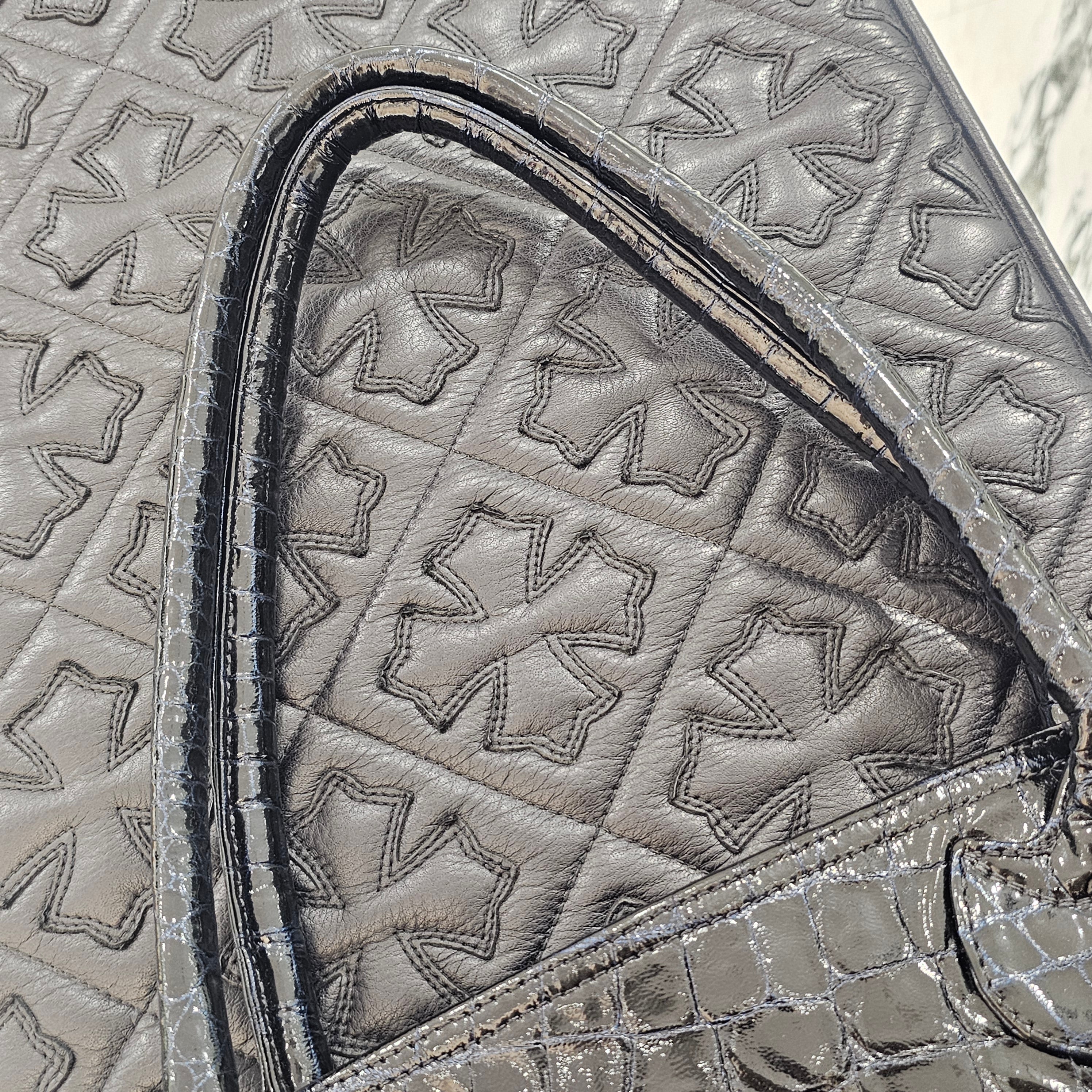 CHROME HEARTS FS Alligator Patent Leather Cross Patch Tote Bag クロムハーツ FS アリゲーター パテントレザー クロスパッチ トートバッグ