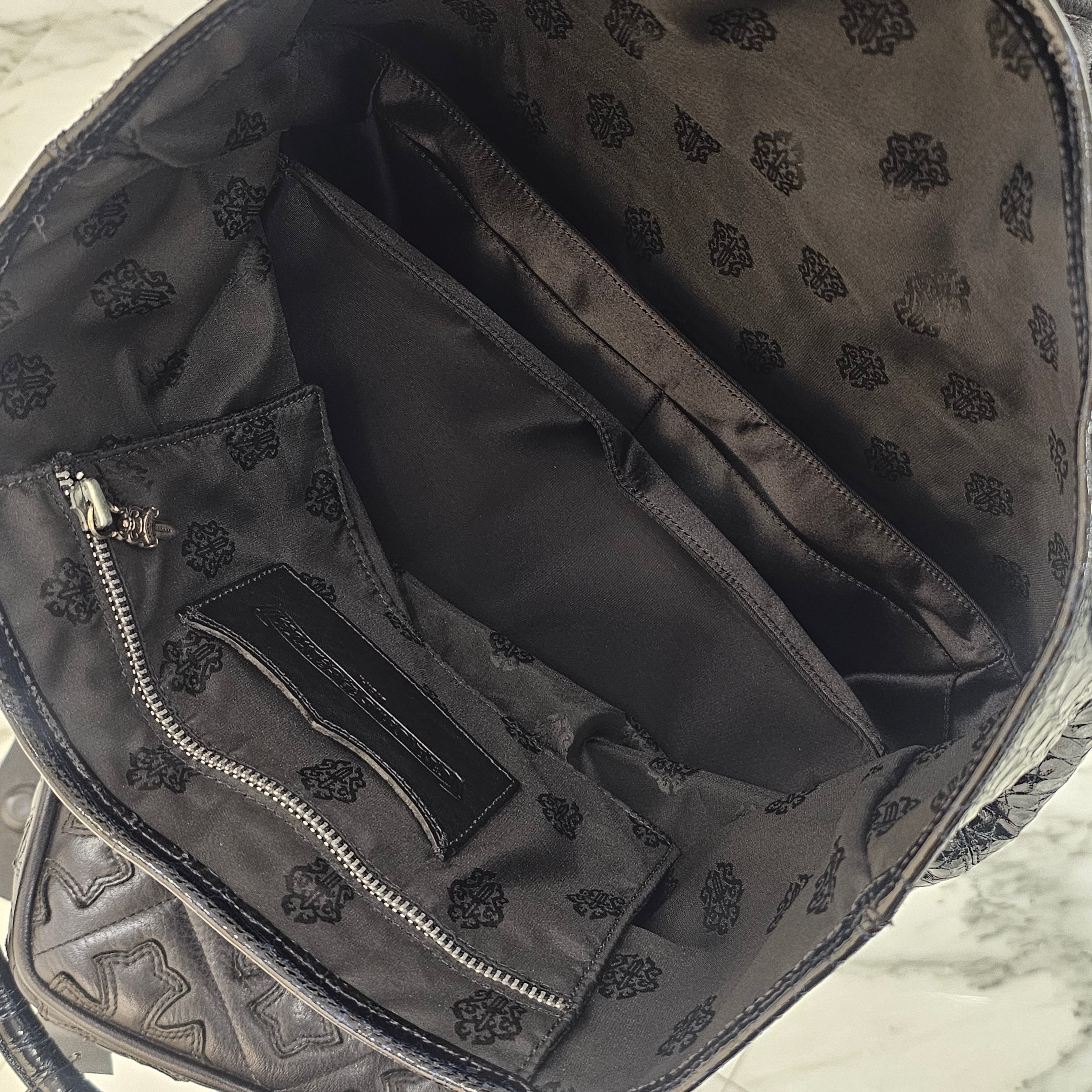 CHROME HEARTS FS Alligator Patent Leather Cross Patch Tote Bag クロムハーツ FS アリゲーター パテントレザー クロスパッチ トートバッグ