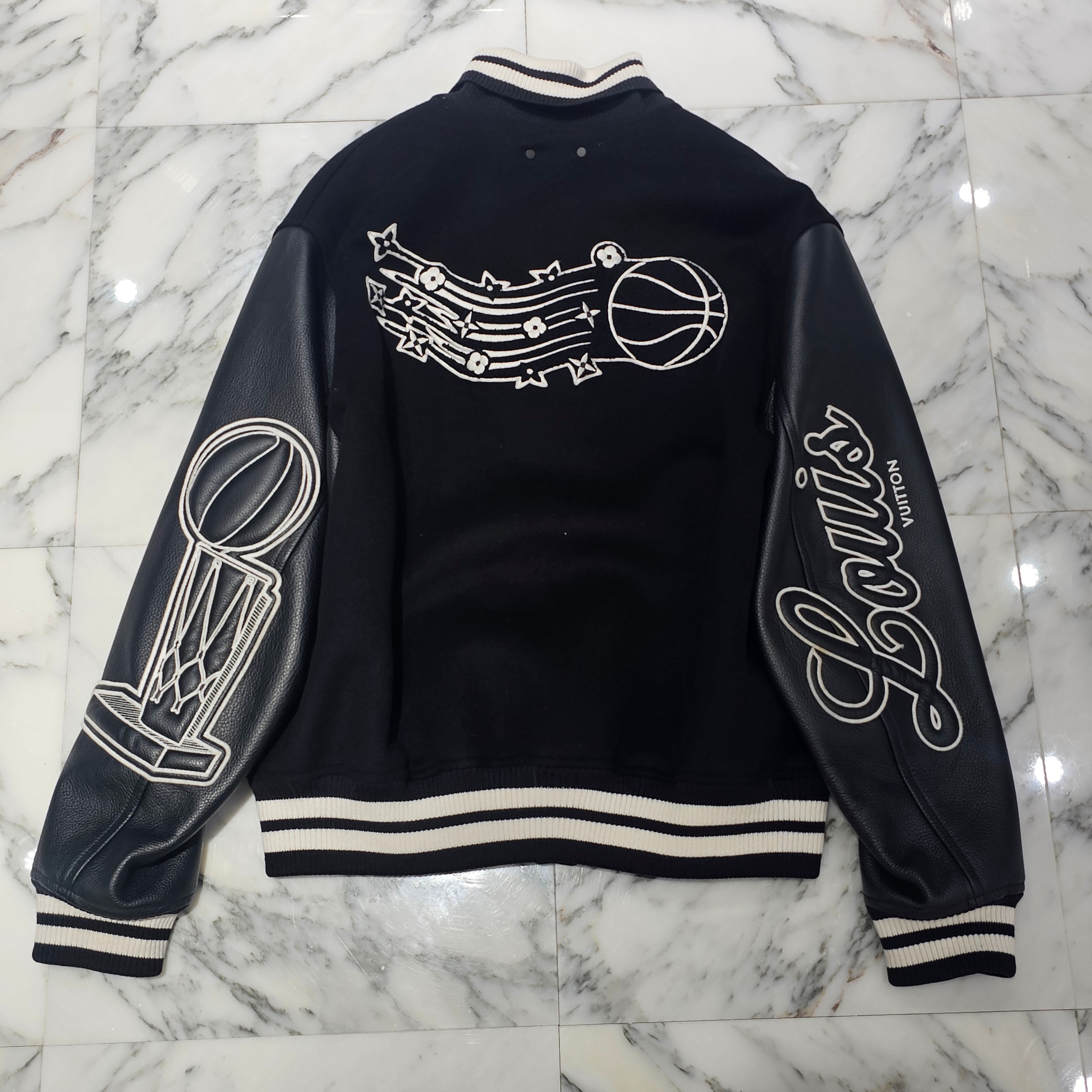 LOUIS VUITTON × NBA 2021AW Leather Stadium Jacket Size 52 ルイヴィトン × NBA レザー スタジアム ジャケット サイズ52