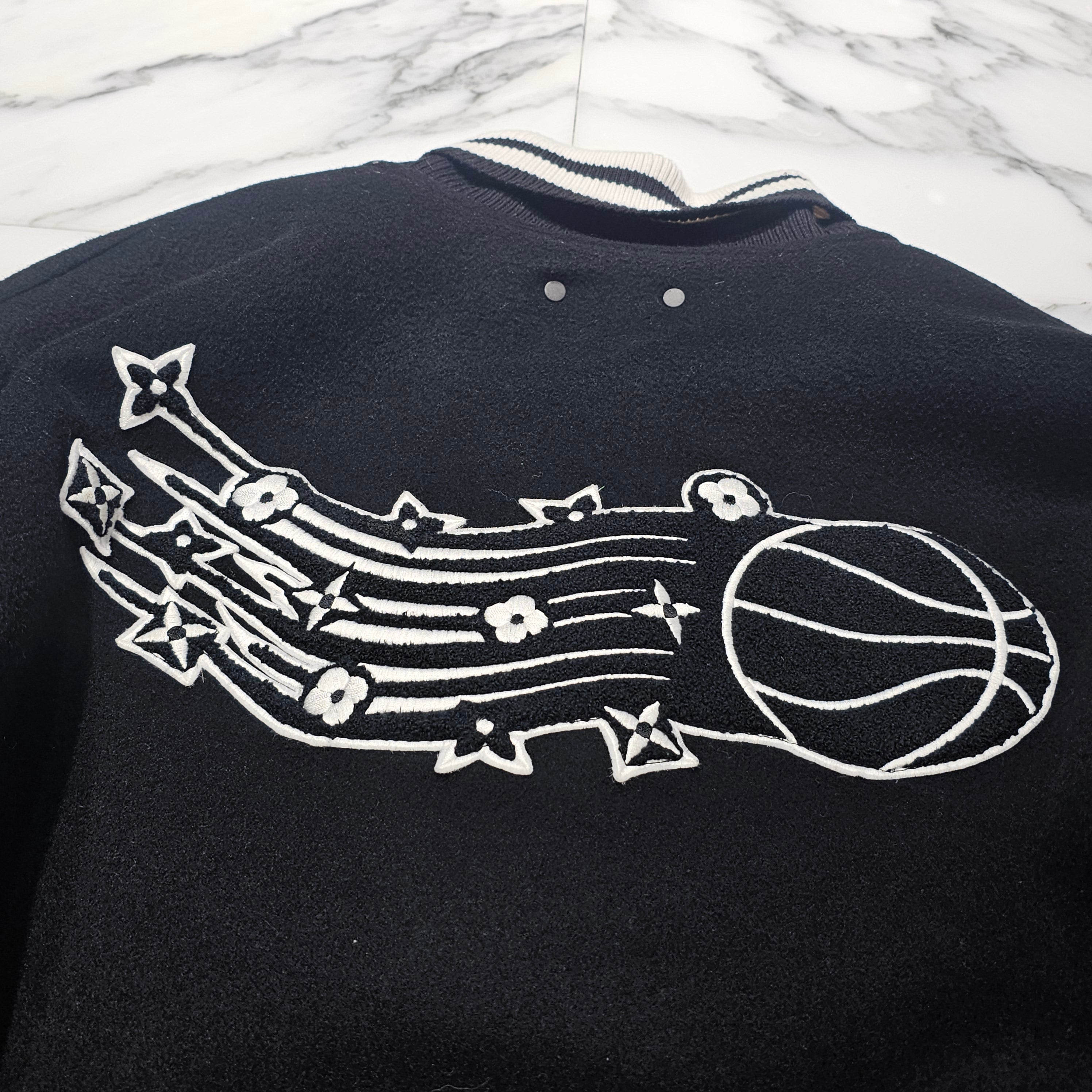 LOUIS VUITTON × NBA 2021AW Leather Stadium Jacket Size 52 ルイヴィトン × NBA レザー スタジアム ジャケット サイズ52