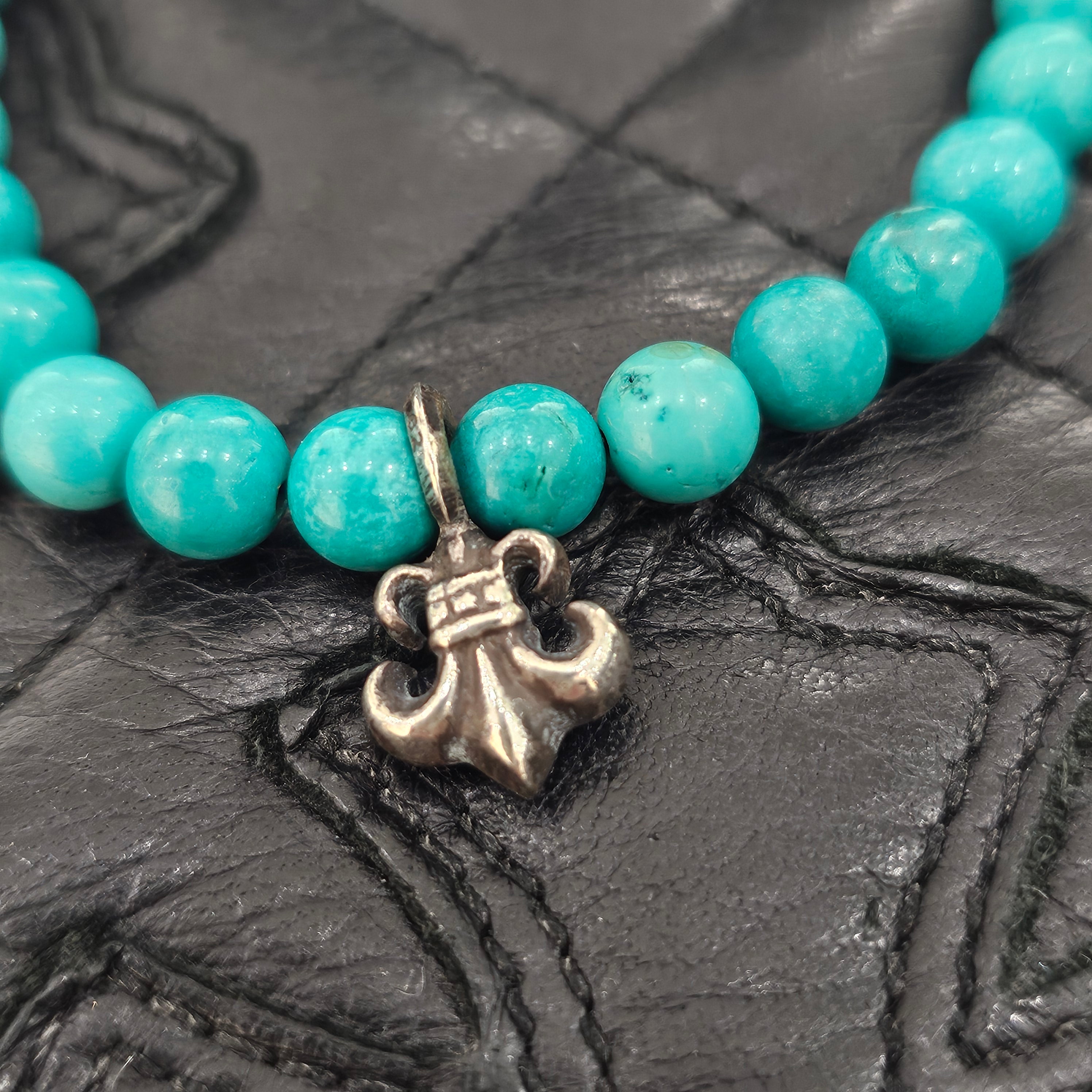 CHROME HEARTS BS FLARE Turquoise Beads Bracelet クロムハーツ BSフレア ターコイズビーズ ブレスレット