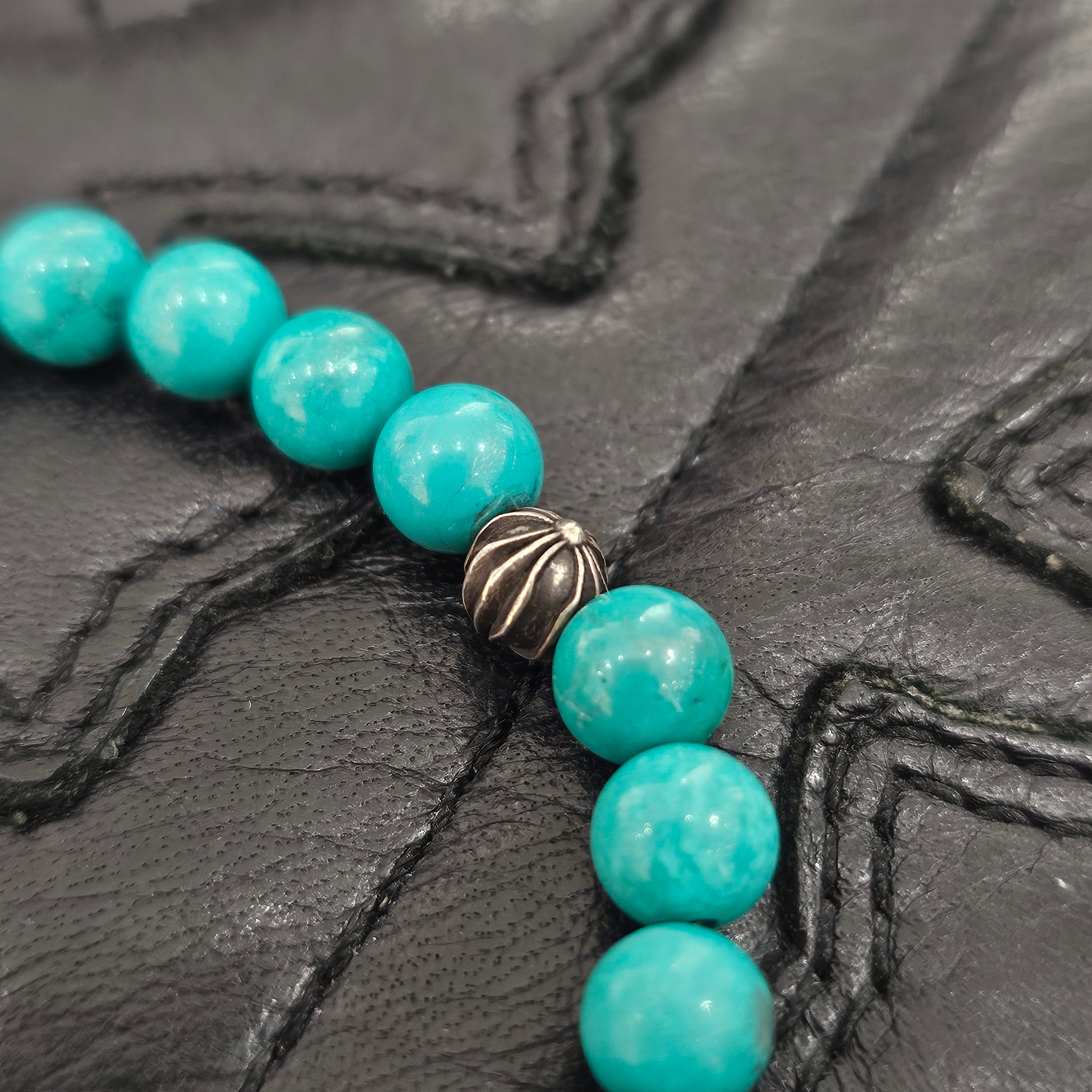 CHROME HEARTS BS FLARE Turquoise Beads Bracelet クロムハーツ BSフレア ターコイズビーズ ブレスレット