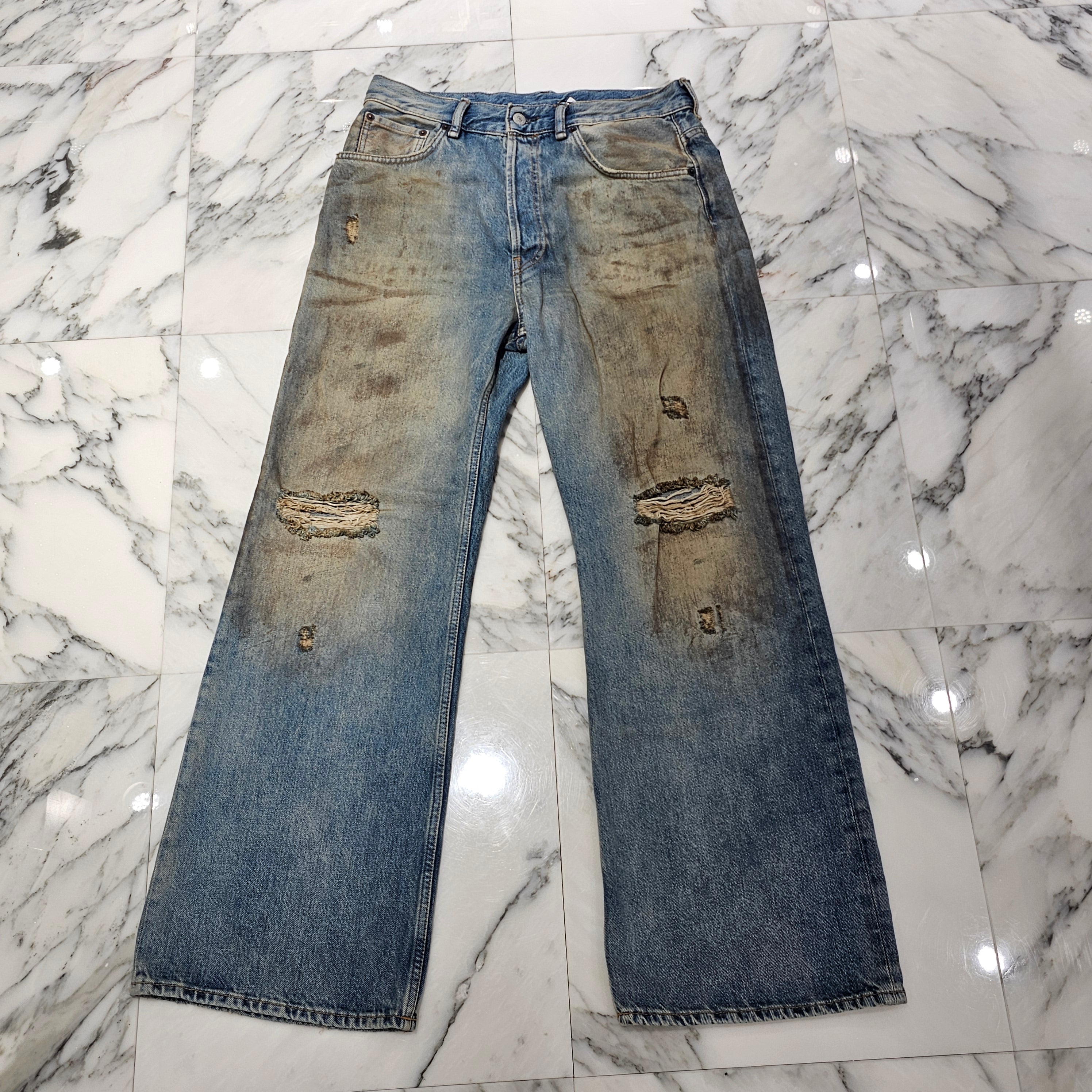 Acne Studios 2021AW Penicillin Treated Denim Jacket / Denim Pants Set Up Size XS / 31×30 アクネストゥディオズ ペニシリン 加工 デニムジャケット / デニムパンツ セットアップ サイズXS / サイズ31×30