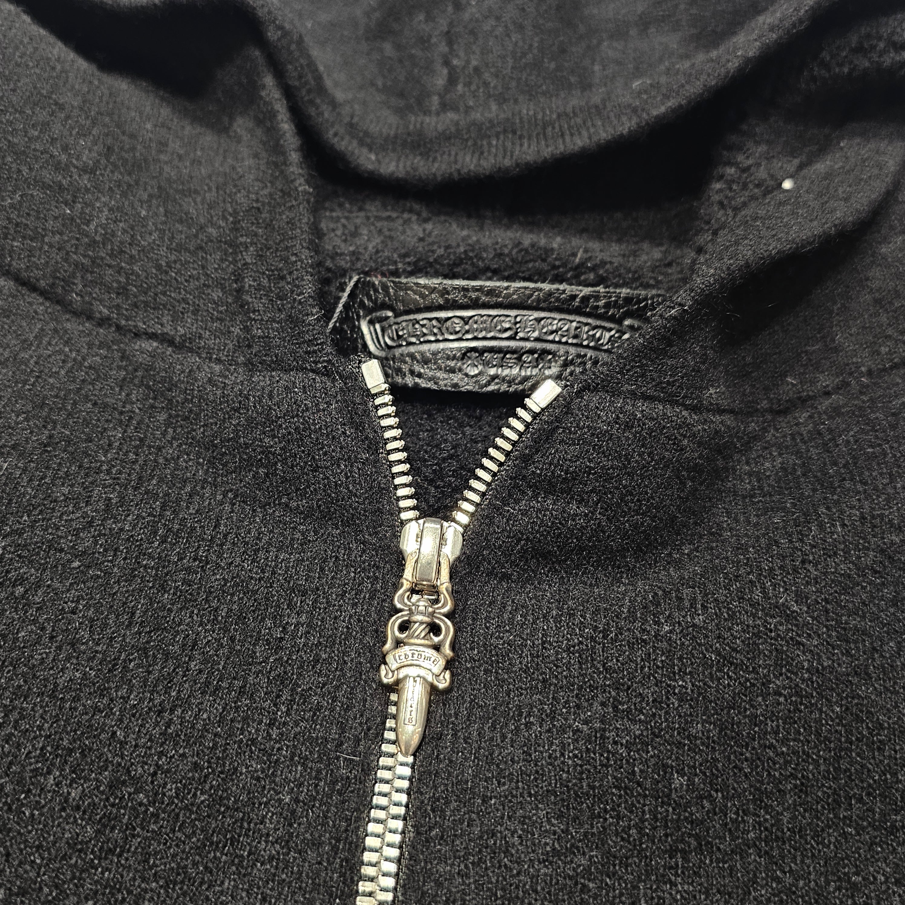 CHROME HEARTS Y NOT Arm Logo Cashmere Knit Zip Up Hoodie Size L クロムハーツ ワイノット アームロゴ カシミヤジップアップフーディ サイズL