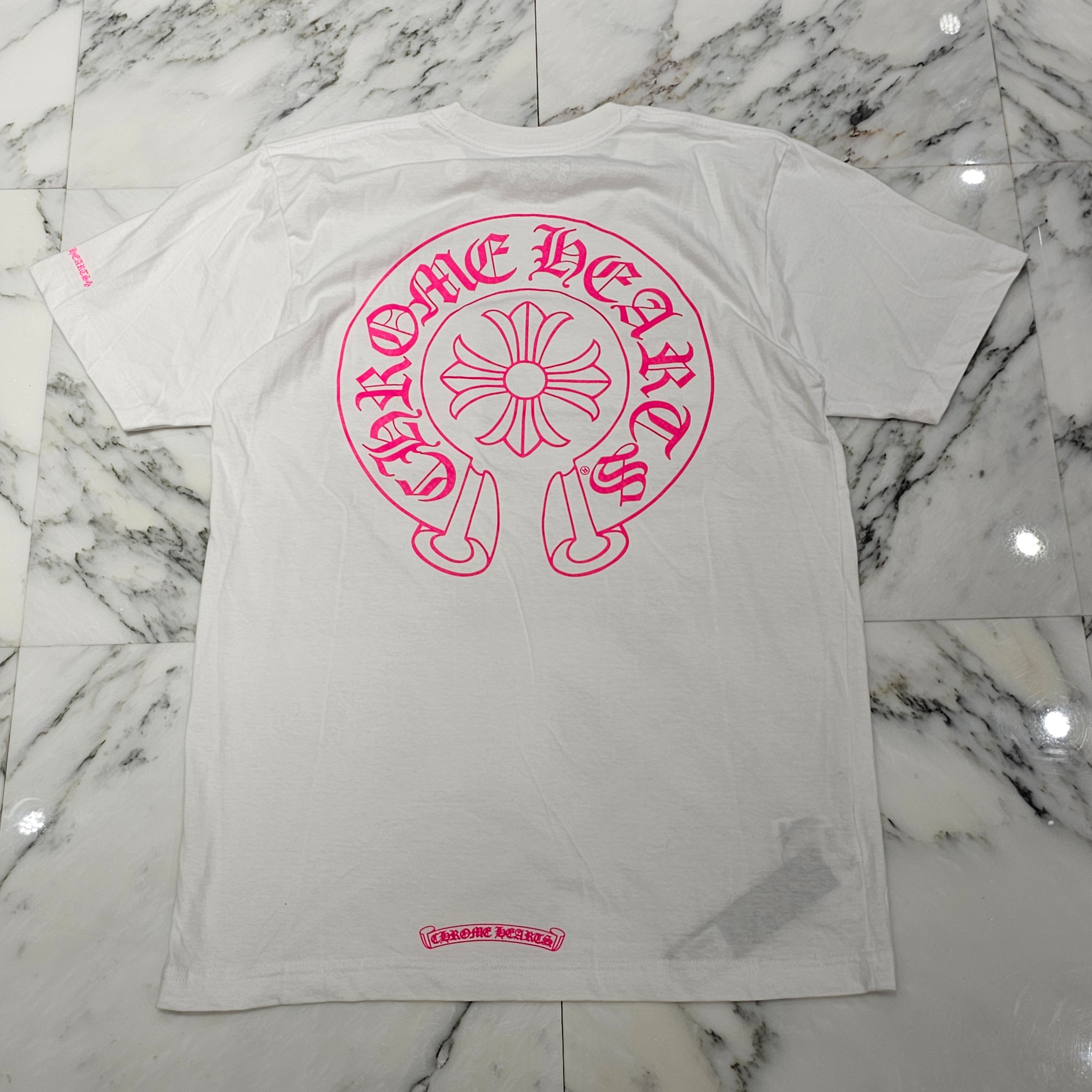 CHROME HEARTS 2025AW Pink Horseshoe Tee Size M クロムハーツ ピンク ホースシュー Tシャツ サイズM