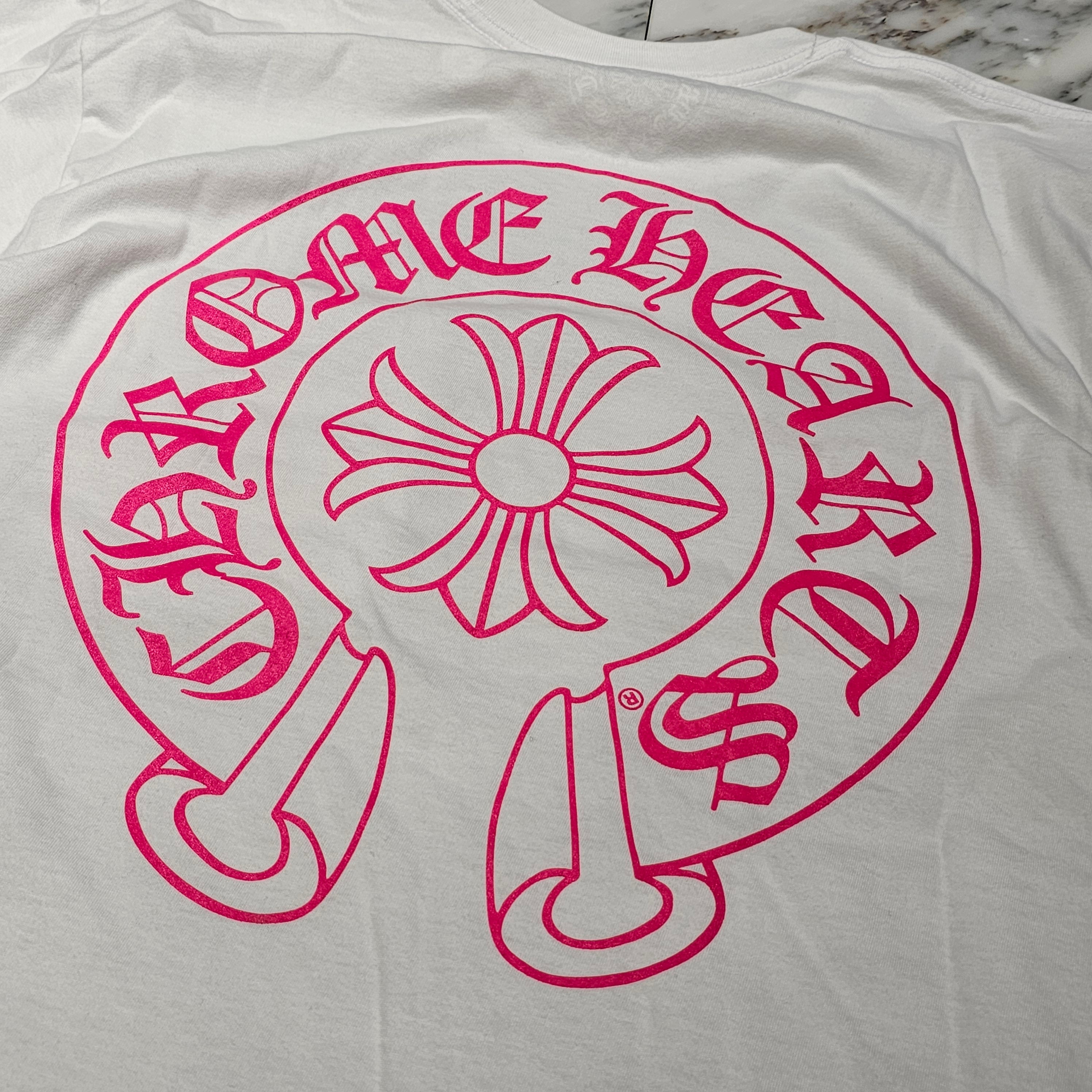 CHROME HEARTS 2025AW Pink Horseshoe Tee Size M クロムハーツ ピンク ホースシュー Tシャツ サイズM
