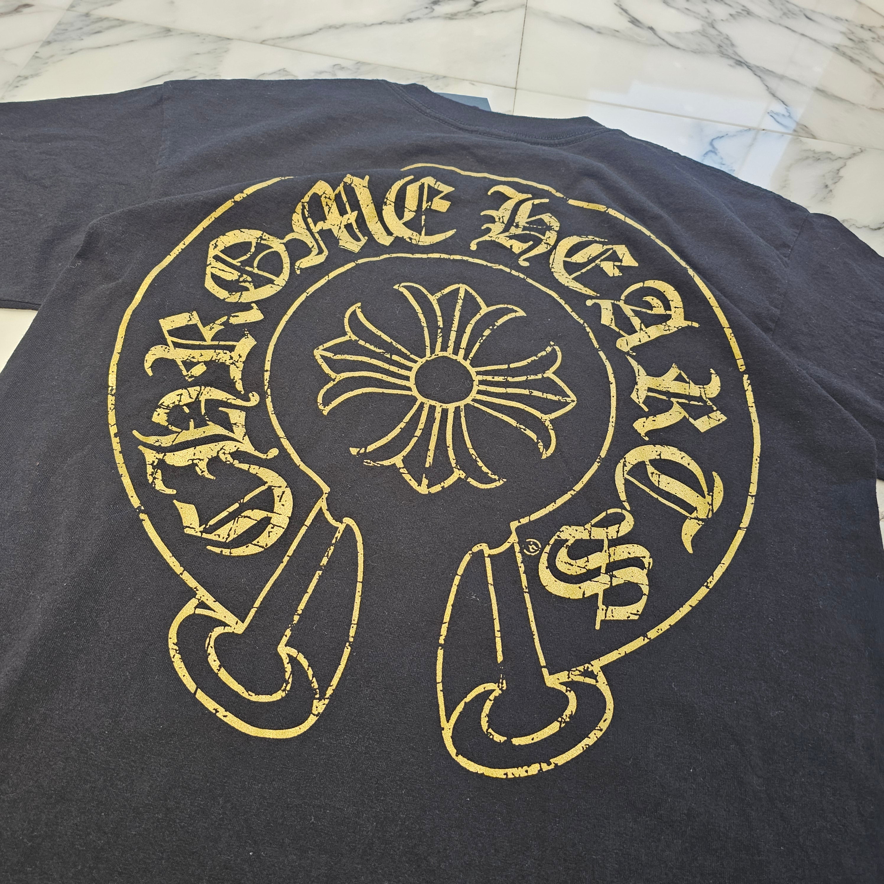 chrome hearts クロムハーツ/CHプラスプリント CHROME HEARTS CH Plus Horseshoe Print Tee Size L クロムハーツ CH