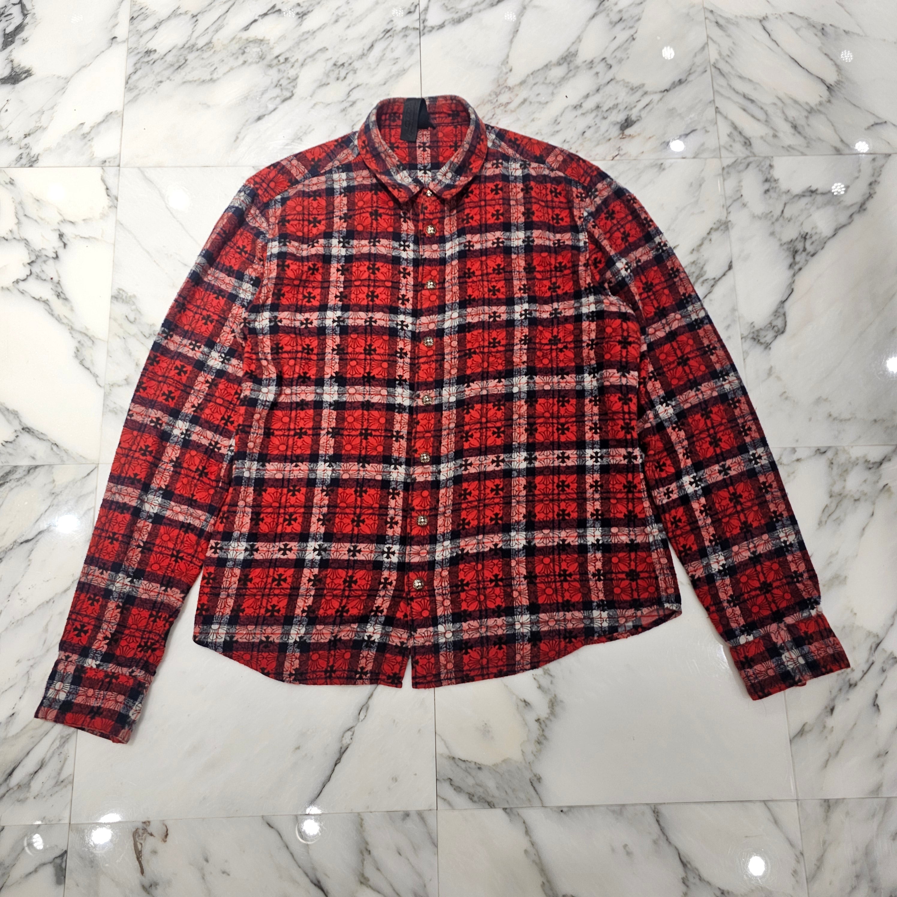 CHROME HEARTS Loose Ends Check Shirt Size L クロムハーツ ルーズエンド チェックシャツ サイズL