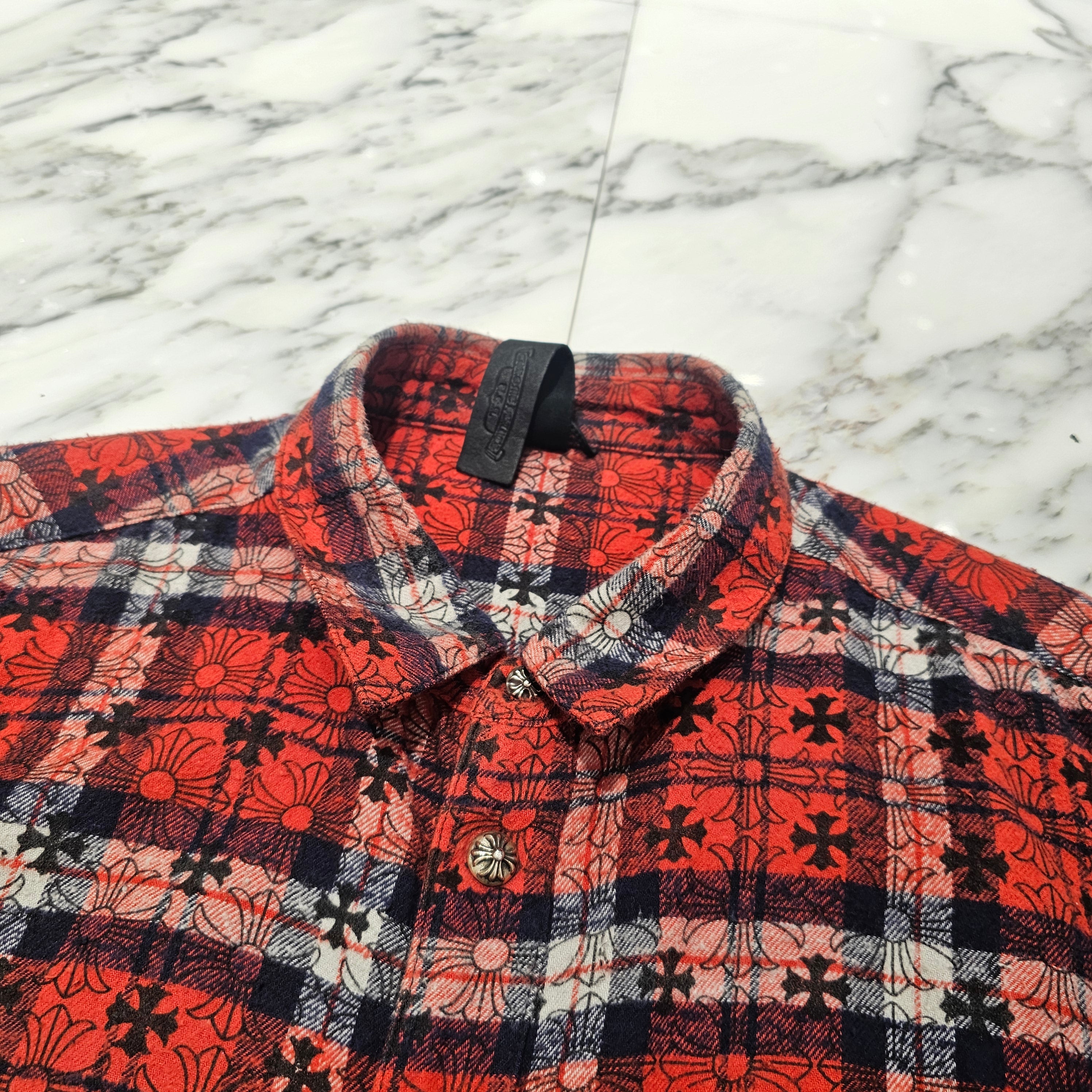 CHROME HEARTS Loose Ends Check Shirt Size L クロムハーツ ルーズエンド チェックシャツ サイズL