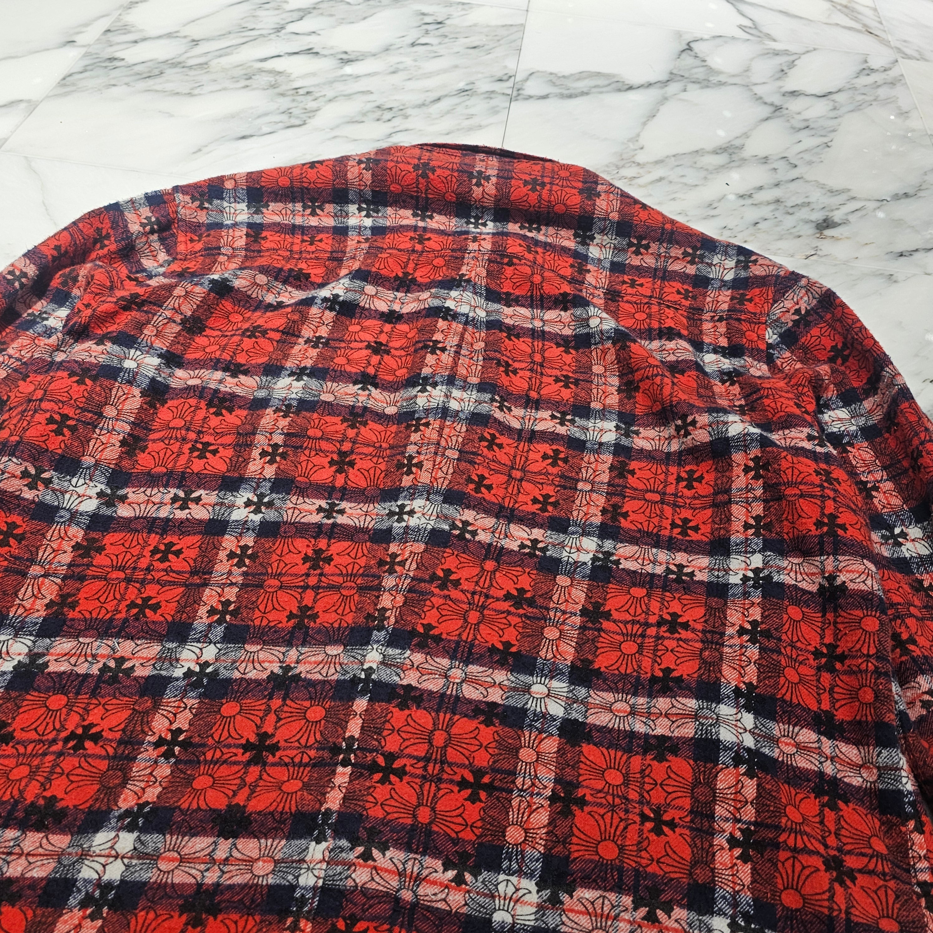 CHROME HEARTS Loose Ends Check Shirt Size L クロムハーツ ルーズエンド チェックシャツ サイズL