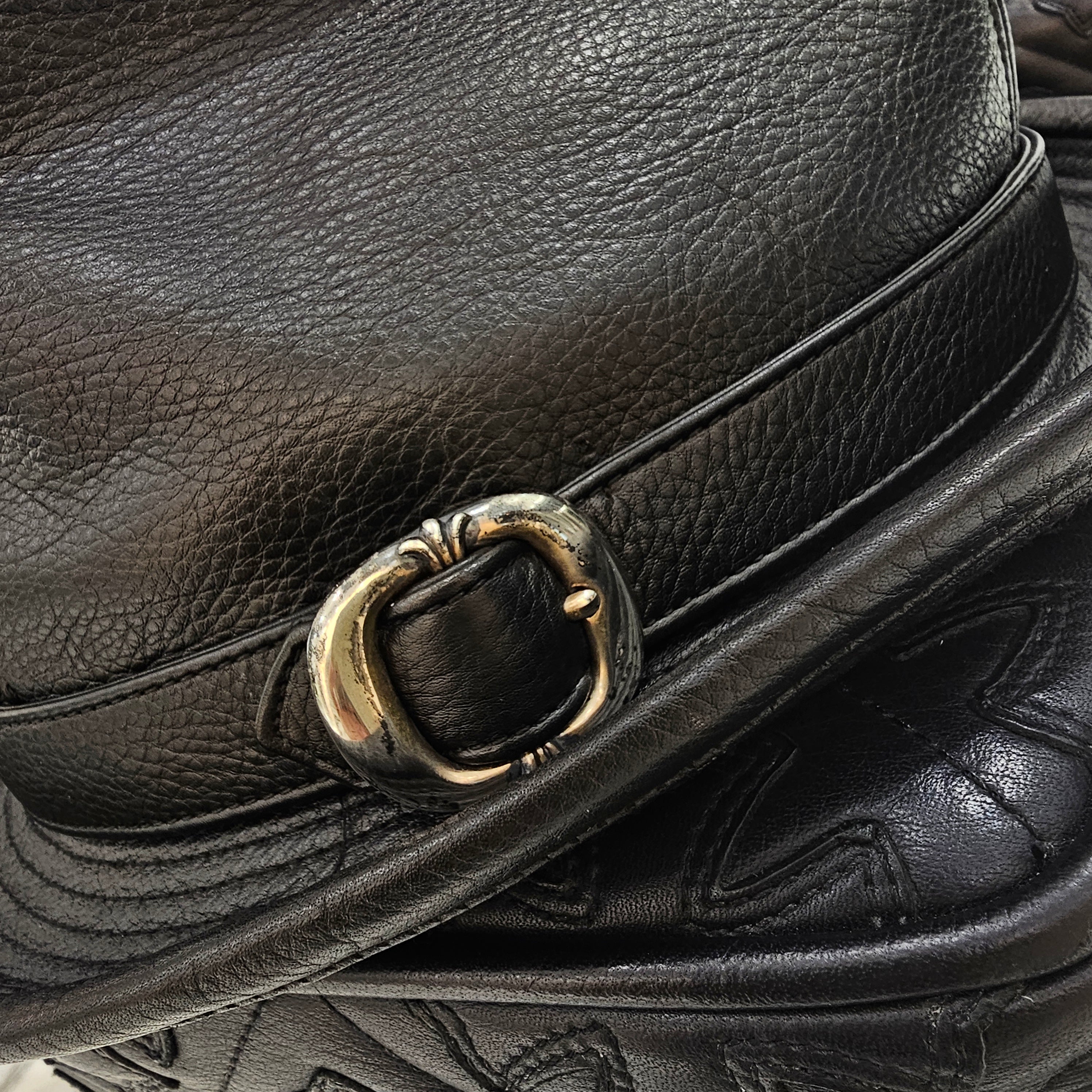 CHROME HEARTS FEDRA Leather Bucket Hat Size M クロムハーツ フェドラ レザー バケットハット サイズM