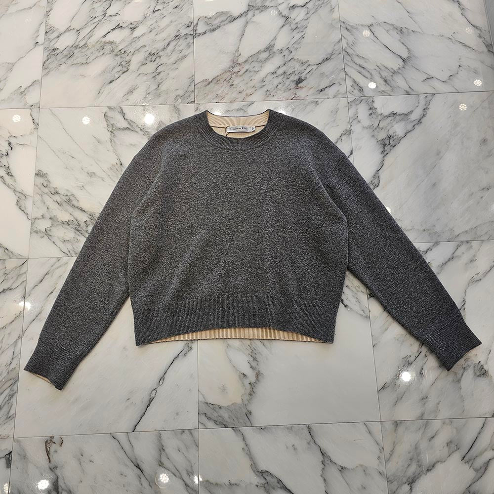 DIOR Christian Dior 2019AW J‘ADIOR 8 Boxy Cashmere Sweater 924S55AM009 Size 38 ディオール クリスチャンディオール ジャディオール 8 ボクシー カシミヤ セーター サイズ38