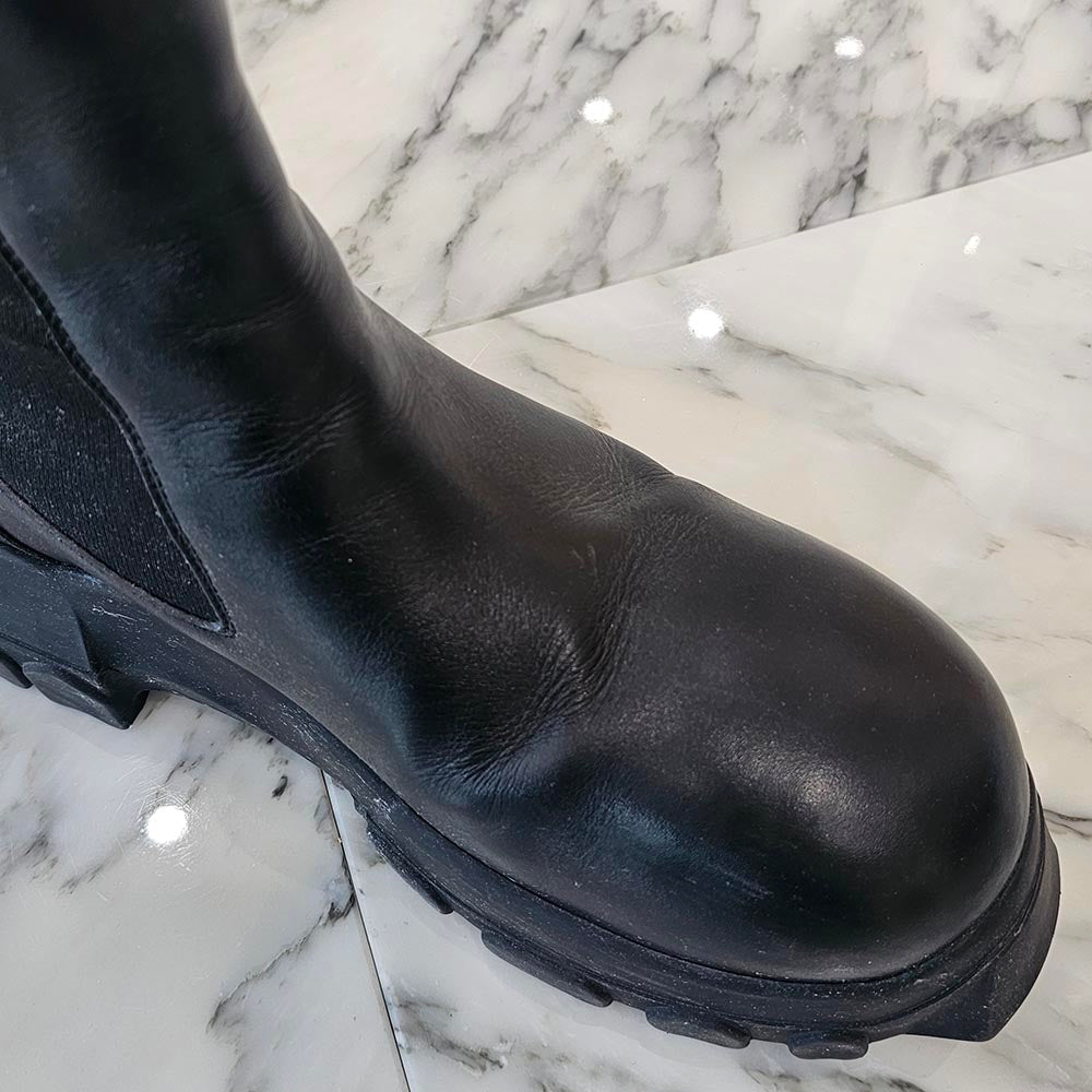 Rick Owens BEATLE BOZO TRACTOR Leather Boots RU01C4881 LCG Size 42（27cm）リックオウェンス ビートルボゾ トラクター レザーブーツ サイズ42（27cm）