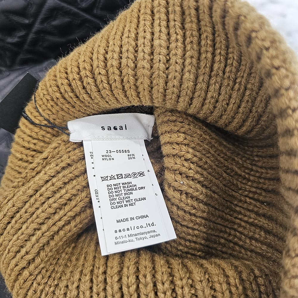 sacai × Carhartt 2023AW WIP Beanie 23-0558S Size ONE SIZE サカイ × カーハート WIP ビーニー ニットキャップ サイズONE SIZE