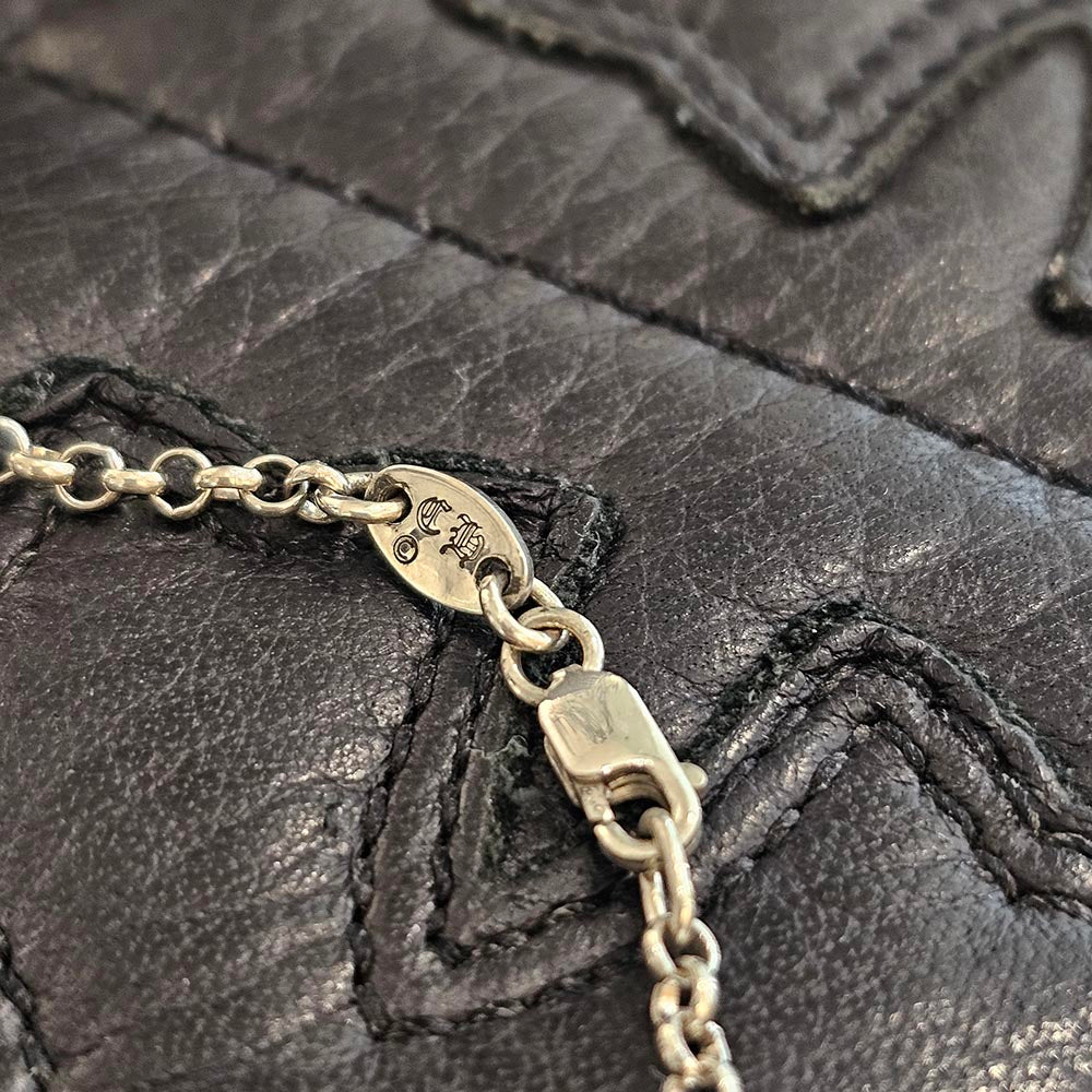 CHROME HEARTS Safety Pin Pendant Top 1 Diamond Roll Chain Necklace Size 16 Inch クロムハーツ セーフティピン 1ダイヤモンド ペンダントトップ ロールチェーン ネックレス サイズ16インチ