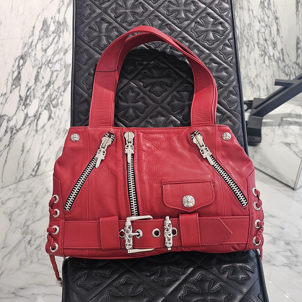 CHROME HEARTS JJ Dean Leather Riders Hand Bag クロムハーツ JJ ディーン レザー ライダース ハンドバッグ