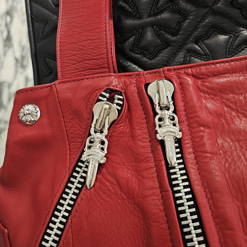 CHROME HEARTS JJ Dean Leather Riders Hand Bag クロムハーツ JJ ディーン レザー ライダース ハンドバッグ