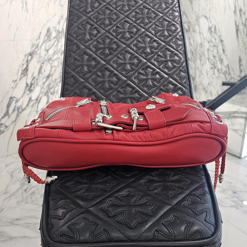 CHROME HEARTS JJ Dean Leather Riders Hand Bag クロムハーツ JJ ディーン レザー ライダース ハンドバッグ