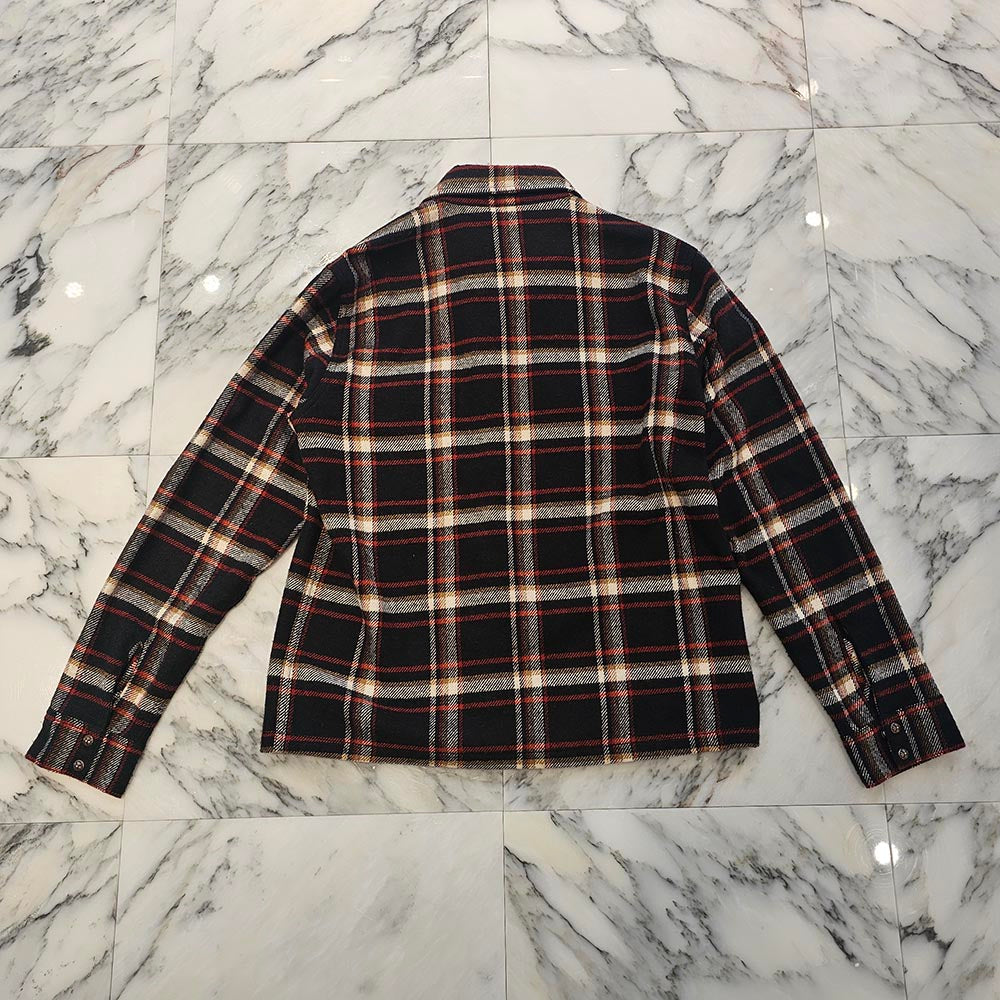 CHROME HEARTS Y NOT Cross Ball Button Flannel Check Shirt Size M クロムハーツ ワイノット クロスボールボタン フランネル チェックシャツ サイズM