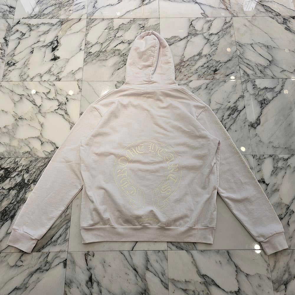 CHROME HEARTS Online Limited Fluorescence Horseshoe Pullover Hoodie Size L クロムハーツ オンライン限定 蛍光 ホースシュー プルオーバー フーディ サイズL