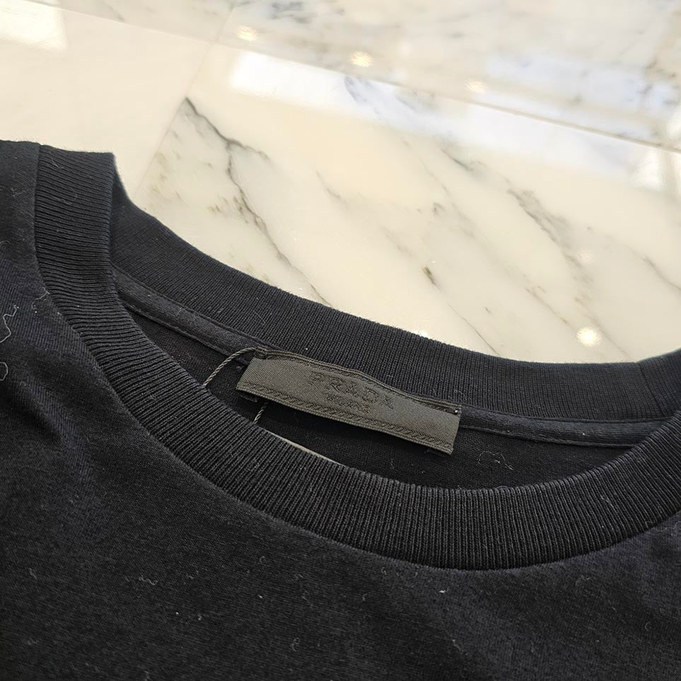 PRADA 2022SS Raised Logo Round Neck Tee UJN815 S221 1052 Size L プラダ レイズド ロゴ ラウンドネック Tシャツ サイズL