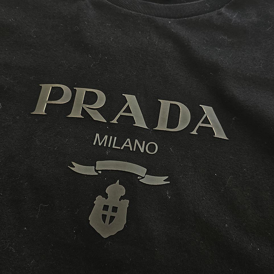PRADA 2022SS Raised Logo Round Neck Tee UJN815 S221 1052 Size L プラダ レイズド ロゴ ラウンドネック Tシャツ サイズL