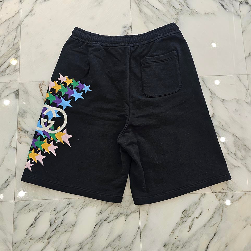 GUCCI 2022SS Interlocking G Star Flash Print Cotton Shorts 663249 XJDNK Size M グッチ インターロッキング Gスター フラッシュ プリント コットンショーツ サイズM
