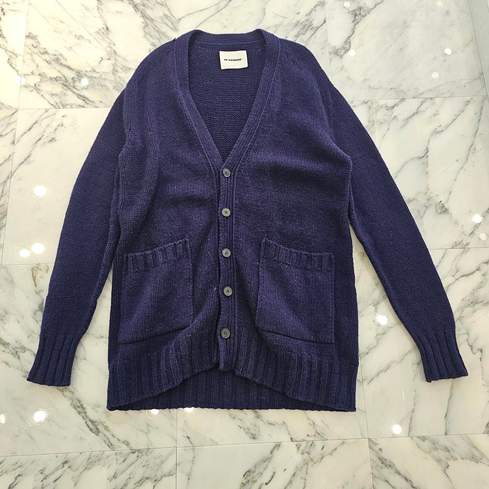 JIL SANDER 2021AW Oversized Wool Knit Cardigan JPUT751517MTY2001812 Size 46 ジルサンダー オーバーサイズ ウール ニット カーディガン サイズ46