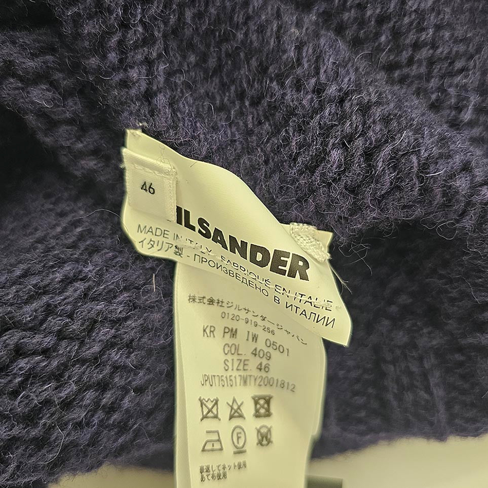 JIL SANDER 2021AW Oversized Wool Knit Cardigan JPUT751517MTY2001812 Size 46 ジルサンダー オーバーサイズ ウール ニット カーディガン サイズ46