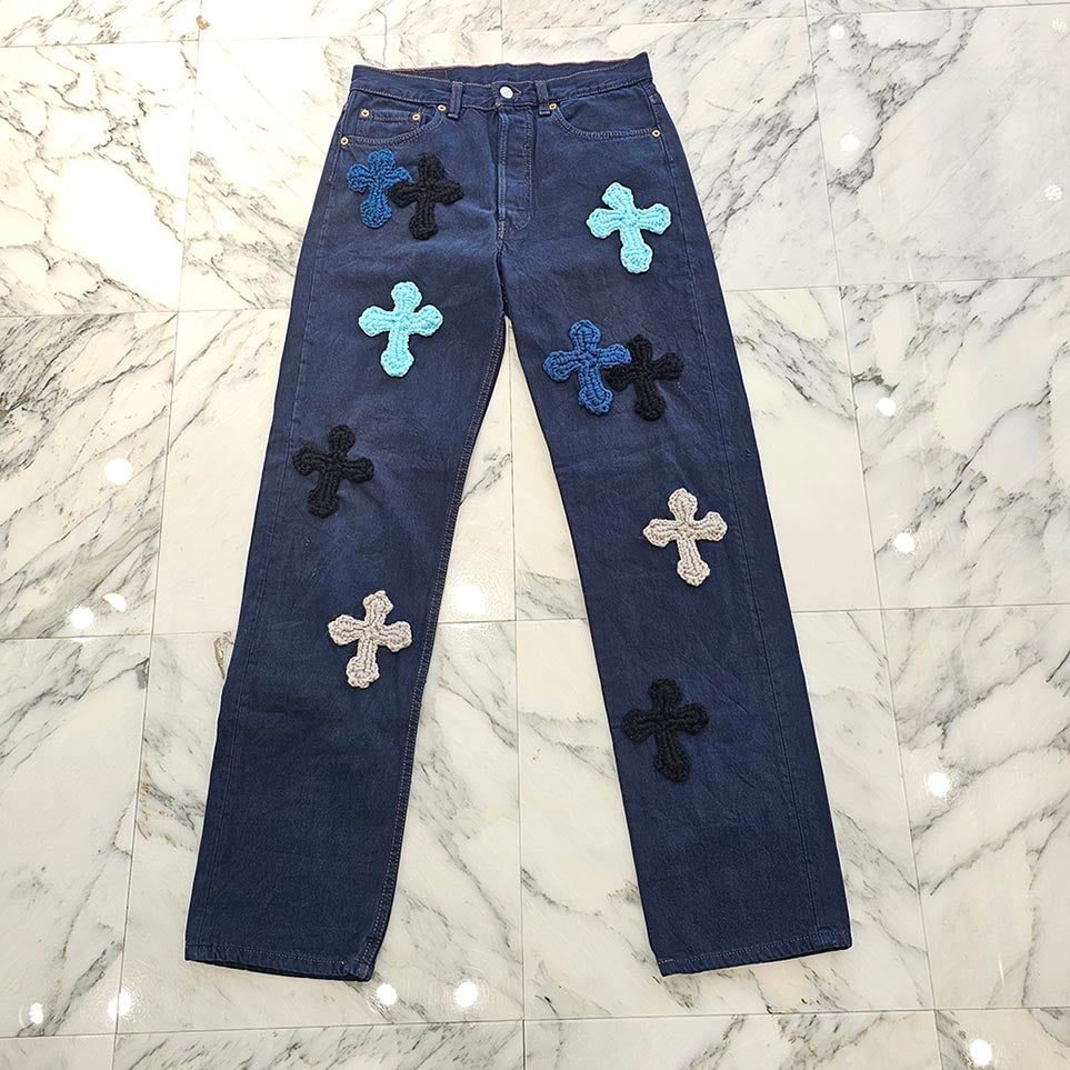 Y.A.R.N × Levi's Body Knit Cross Denim Pants ヤーン×リーバイス ボディ ニットクロス デニムパンツ