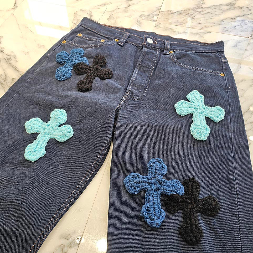 Y.A.R.N × Levi's Body Knit Cross Denim Pants ヤーン×リーバイス ボディ ニットクロス デニムパンツ