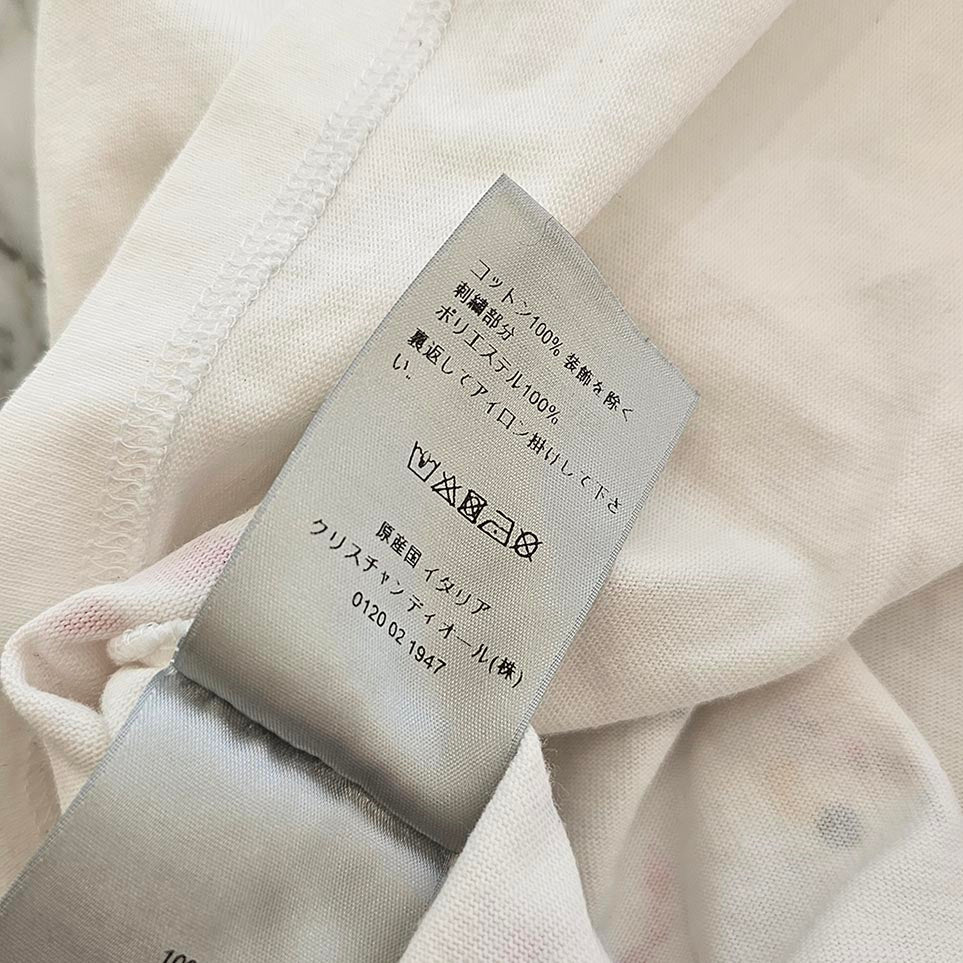 DIOR 2021SS Paint Print Logo Embroidery Tee 183J686A0554 Size S ディオール ペイントプリント ロゴ刺繍 Tシャツ サイズS