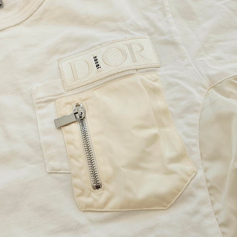 DIOR × sacai 2021AW Dior HOMME Oversized Docking Tee 213J669A0554 Size S ディオール × サカイ ディオールオム オーバーサイズ ドッキング Tシャツ サイズS