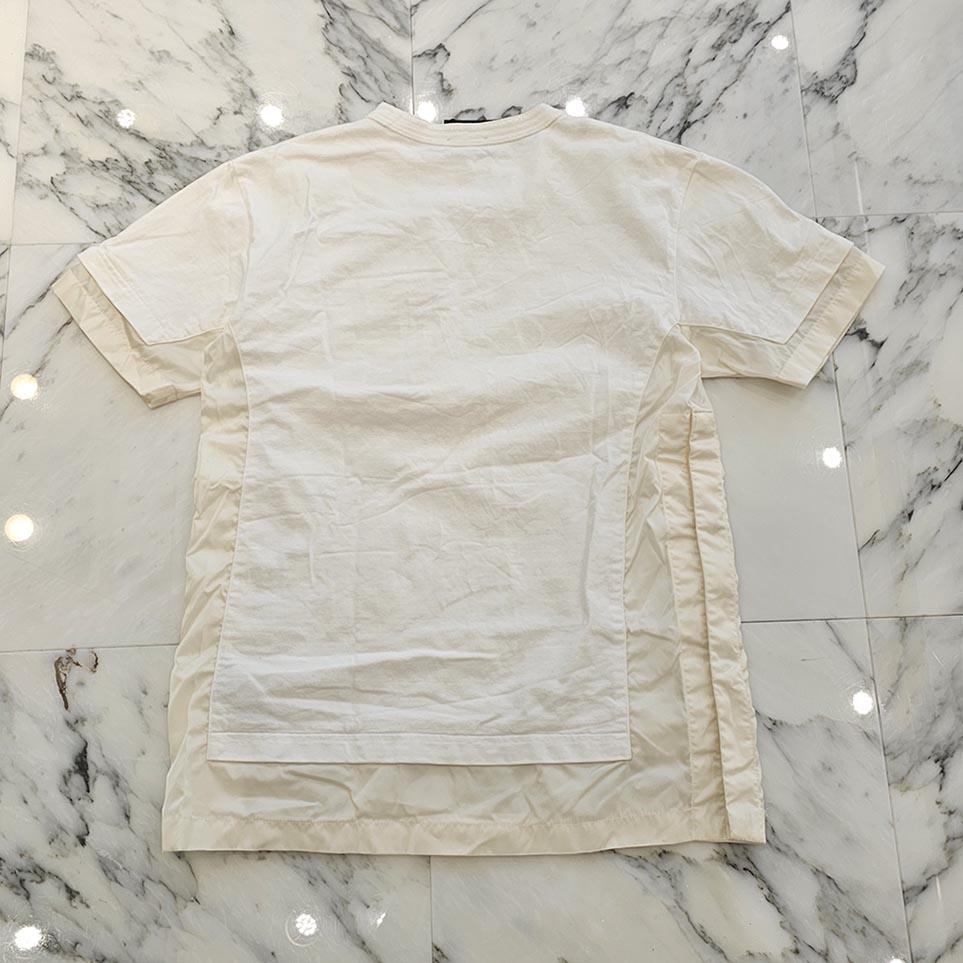 DIOR × sacai 2021AW Dior HOMME Oversized Docking Tee 213J669A0554 Size S ディオール × サカイ ディオールオム オーバーサイズ ドッキング Tシャツ サイズS