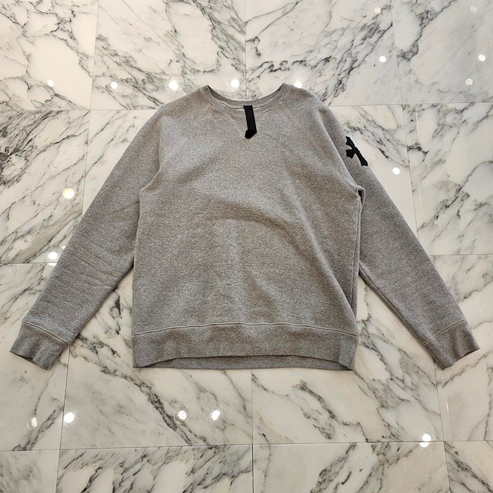 CHROME HEARTS Y NOT Cemetery Cross Leather Patch Sweatshirt Size M クロムハーツ ワイノット セメタリークロス レザーパッチ スウェットシャツ サイズM