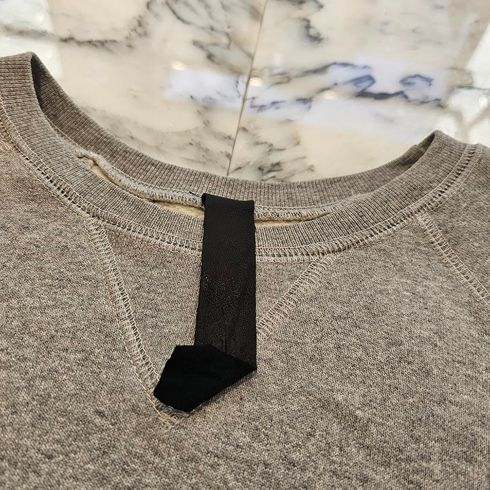 CHROME HEARTS Y NOT Cemetery Cross Leather Patch Sweatshirt Size M