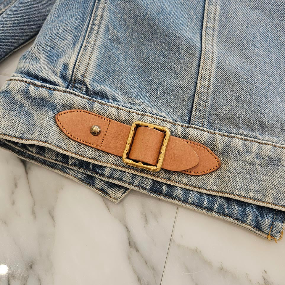 LOUIS VUITTON 2019SS Double Front Virgil Abloh Denim Jacket HGA73WLVP Size 44 ルイヴィトン ダブルフロント ヴァージル アブローデニムジャケット サイズ44