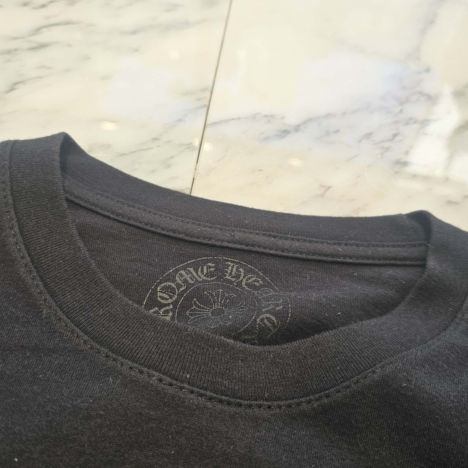 CHROME HEARTS 3 Blue Cross Horseshoe Long Sleeve Tee Size S クロムハーツ 3 ブルークロス ホースシュー ロングスリーブTシャツ サイズS