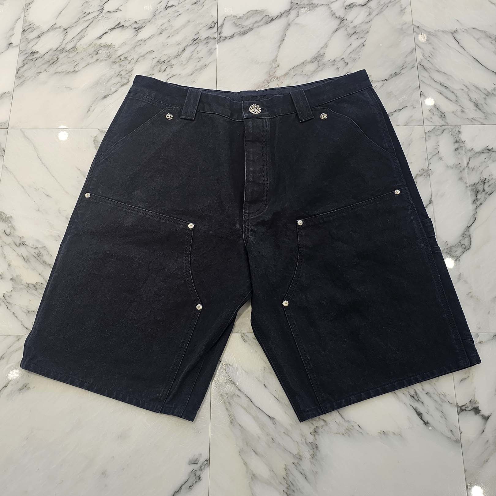 CHROME HEARTS Carpenter Cemetery Cross Patch Denim Shorts Size 36 クロムハーツ カーペンター セメタリークロスパッチ デニムショーツ サイズ36