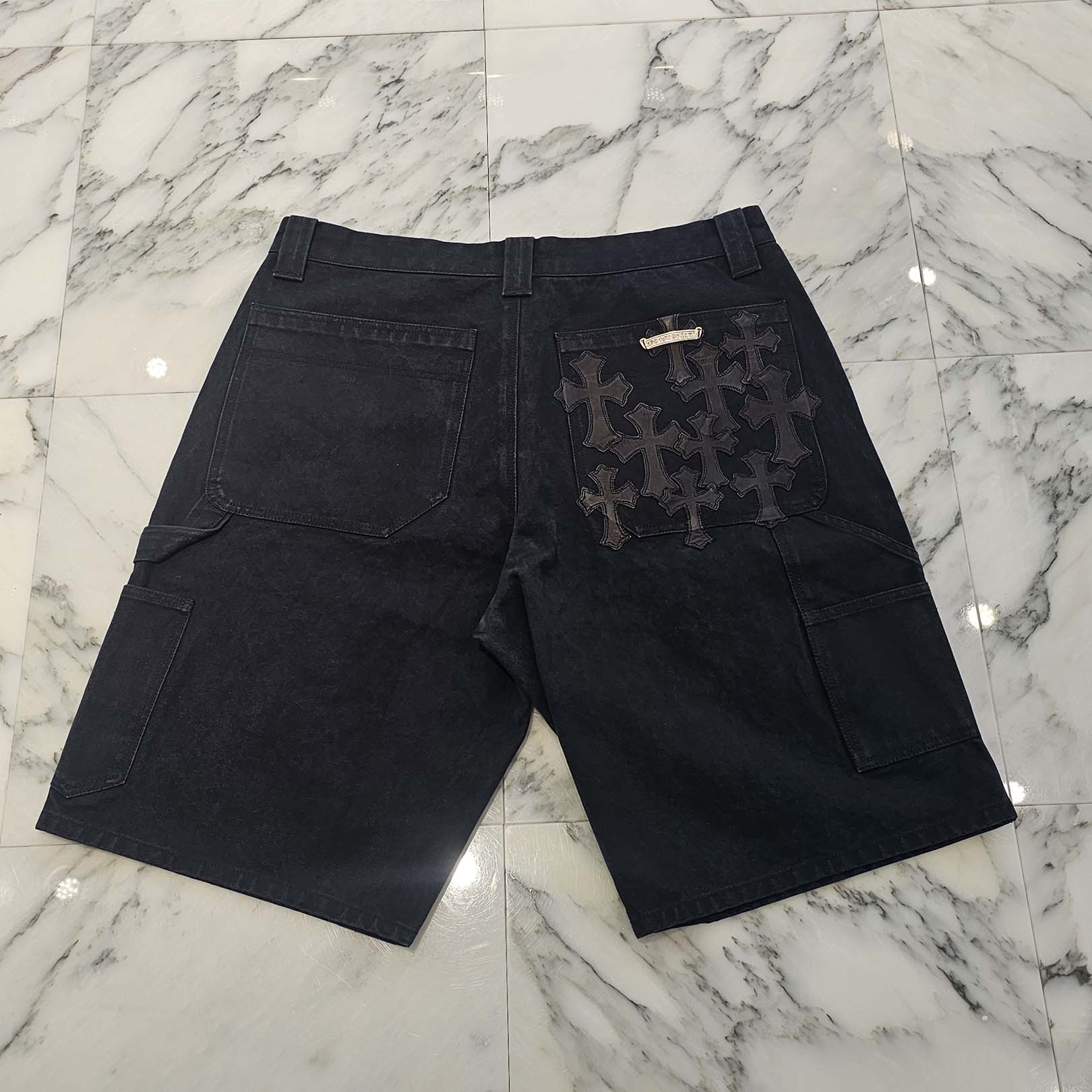 CHROME HEARTS Carpenter Cemetery Cross Patch Denim Shorts Size 36 クロムハーツ カーペンター セメタリークロスパッチ デニムショーツ サイズ36