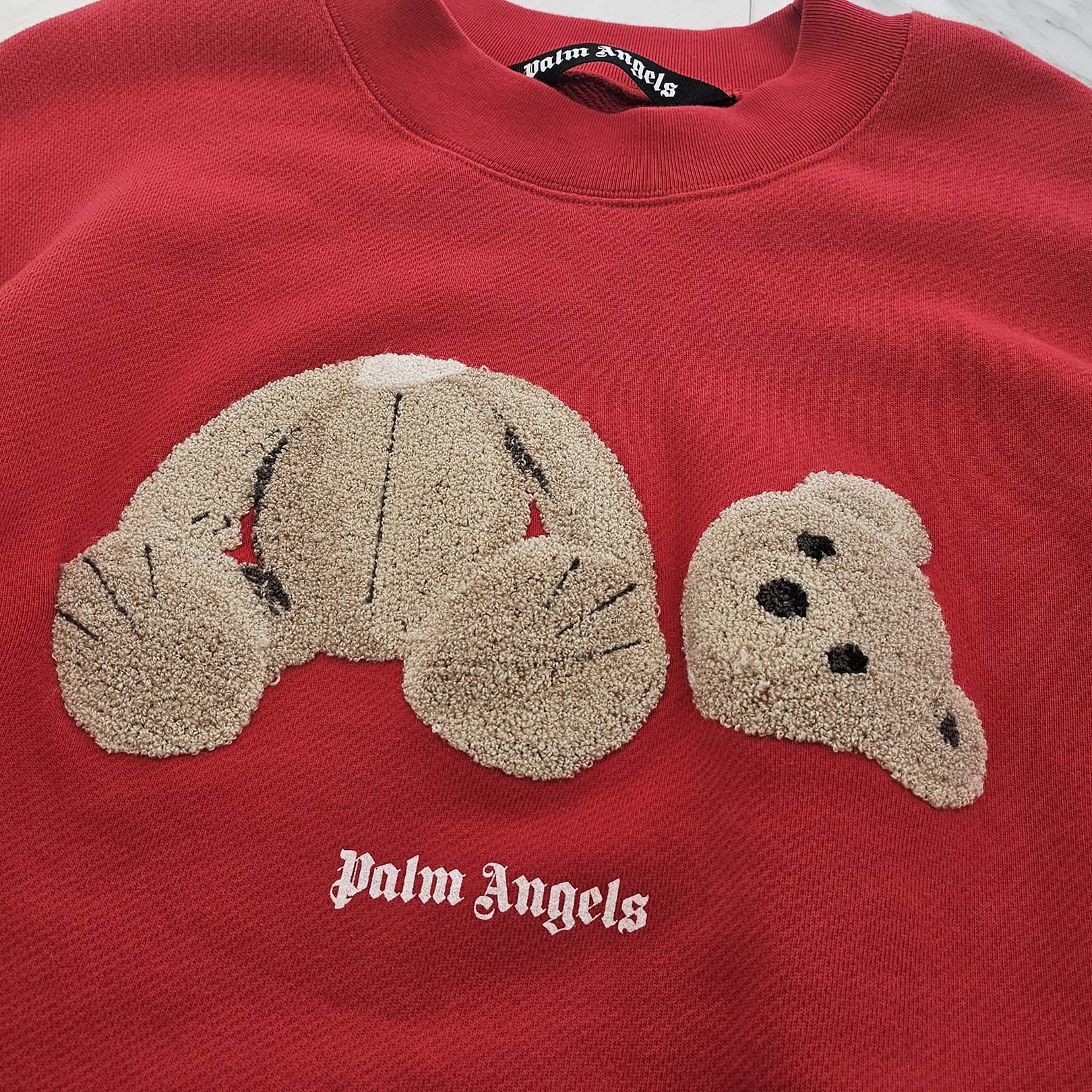 Palm Angels 2023SS PA Bear Fitted Crew Sweatshirt PMBA026R21FLE001 Size L パームエンジェルス ベアフィッティドクルースウェットシャツ サイズL