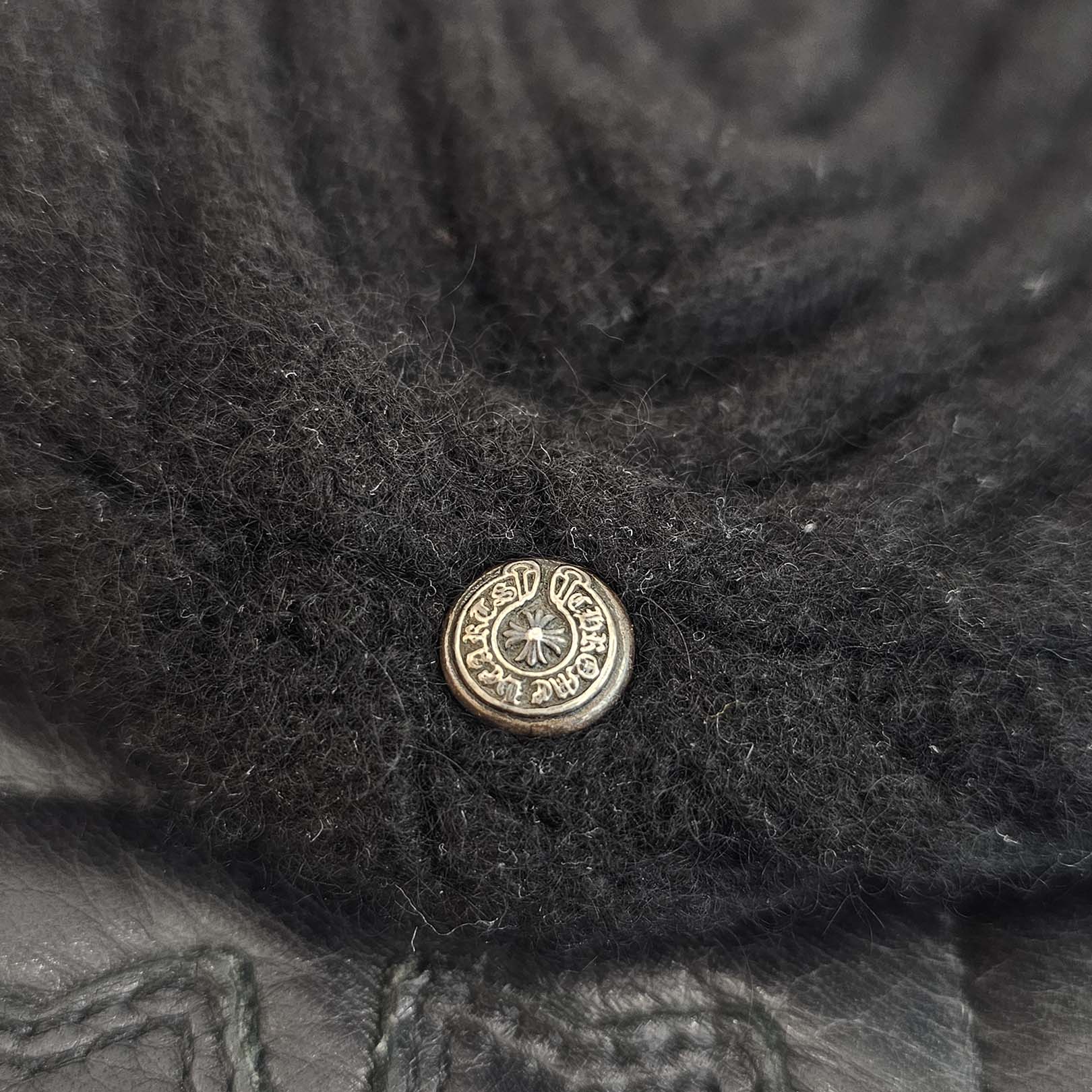 CHROME HEARTS Cashmere 1 Cross Leather Patch Beanie Size ONE SIZE (22cm) クロムハーツ カシミヤ 1 クロス レザーパッチ ビーニー サイズONE SIZE (22cm)