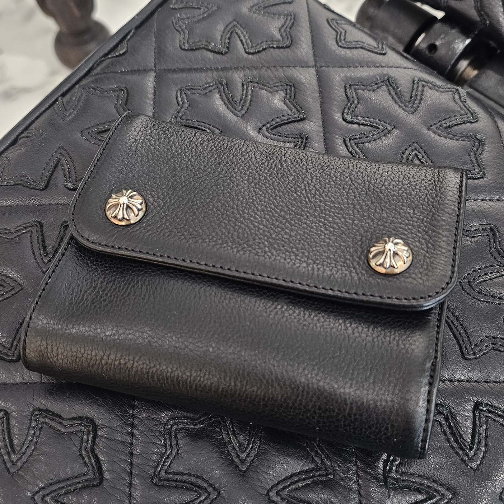 CHROME HEARTS Wave Mini Cross Ball Wallet クロムハーツ ウェーブ ミニ クロスボール ウォレット
