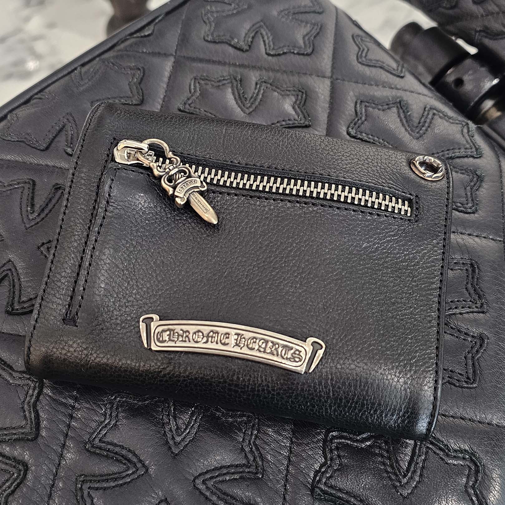 CHROME HEARTS Wave Mini Cross Ball Wallet クロムハーツ ウェーブ ミニ クロスボール ウォレット
