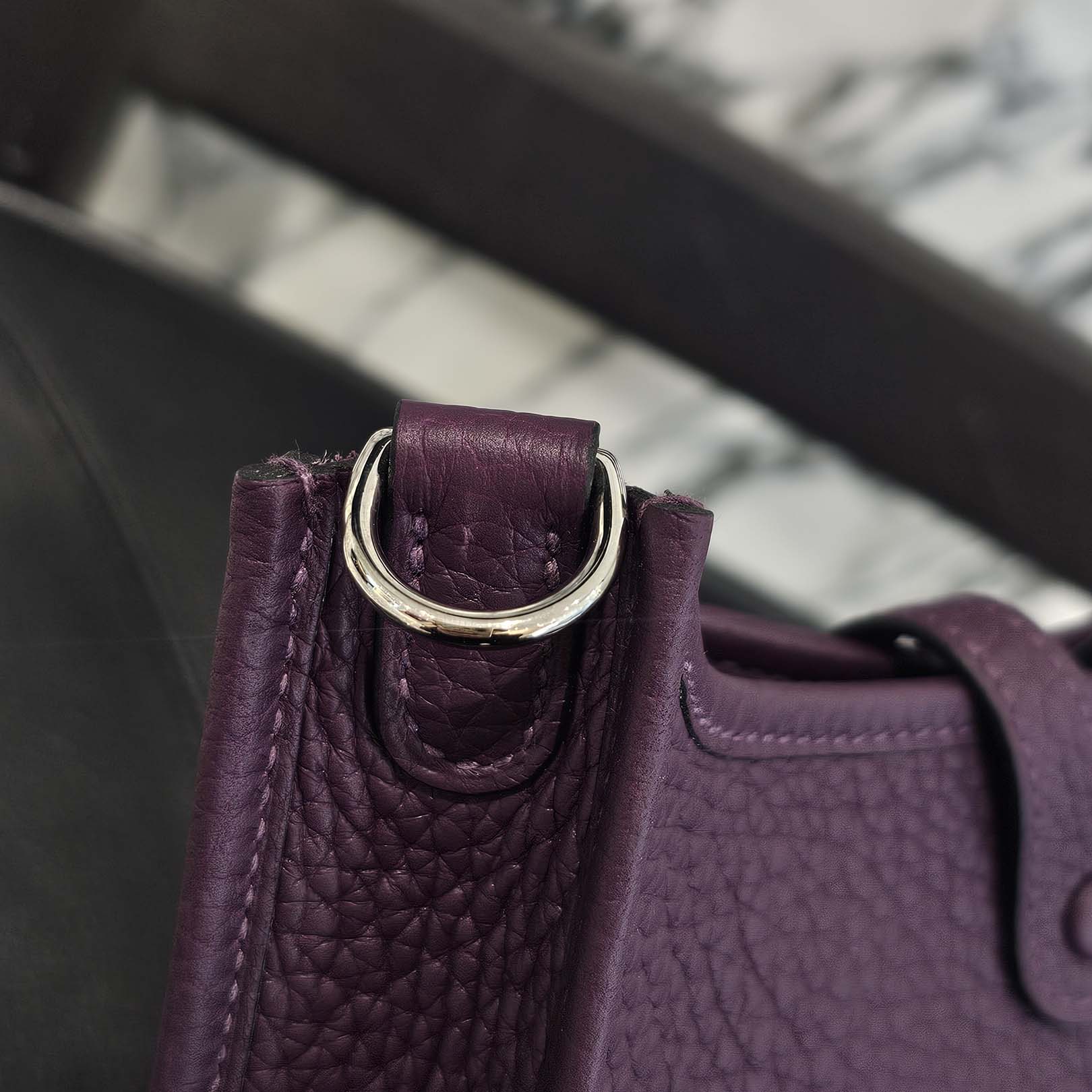HERMES Evelyn Amazon TPM "Anemone" W刻印 エルメス エブリン アマゾン TPM "アネモネ" レザーショルダーバッグ W刻印