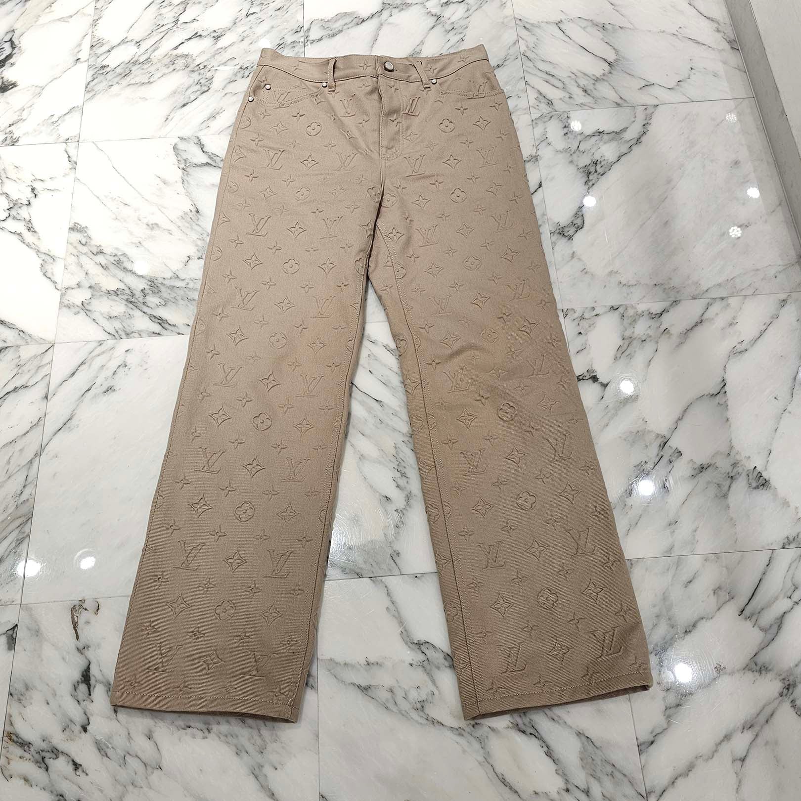 LOUIS VUITTON 2025SS Monogram Embroidery Skate Pants 1AHBM8 Size 31 ルイヴィトン モノグラム エンブロイダリー スケートパンツ サイズ31