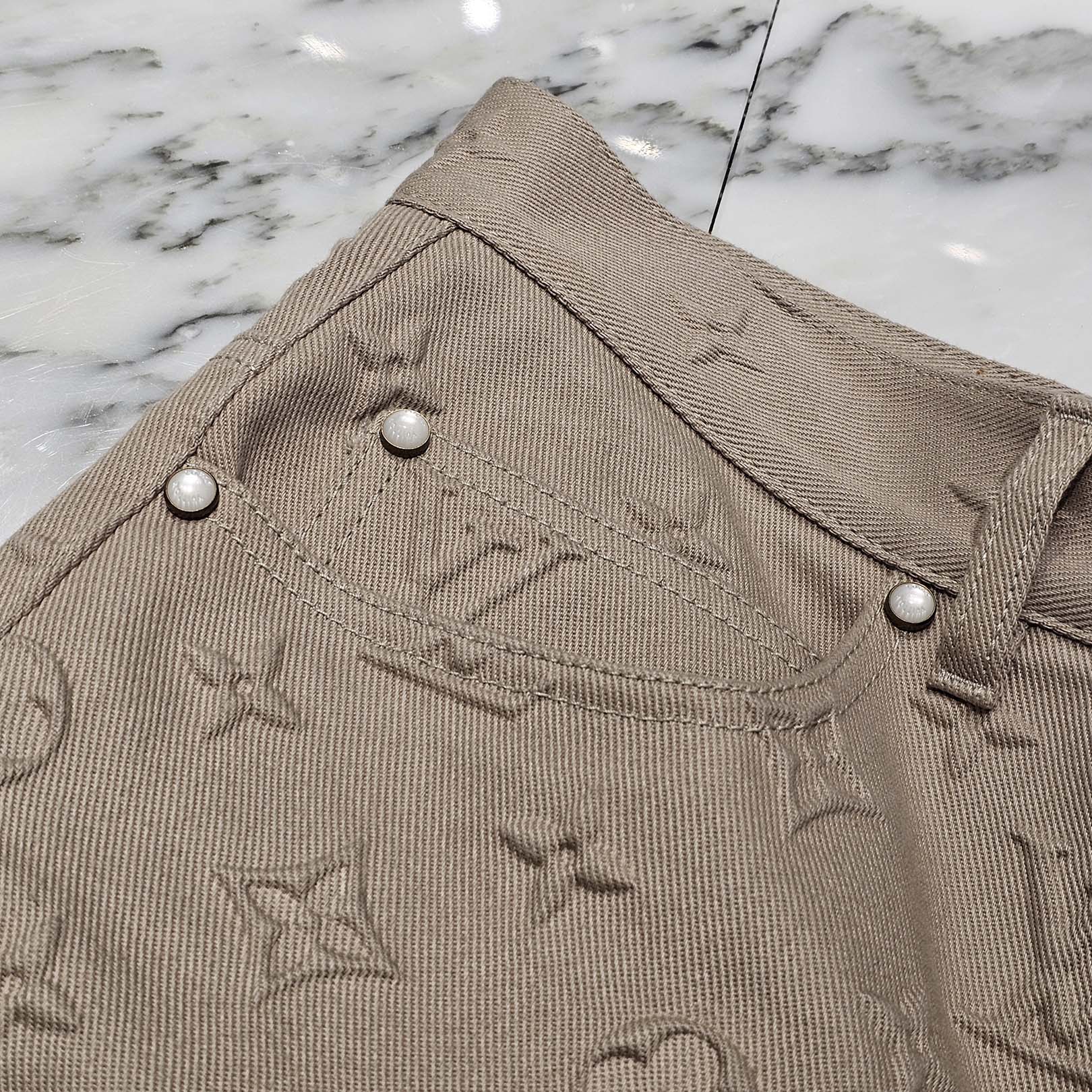 LOUIS VUITTON 2025SS Monogram Embroidery Skate Pants 1AHBM8 Size 31 ルイヴィトン モノグラム エンブロイダリー スケートパンツ サイズ31